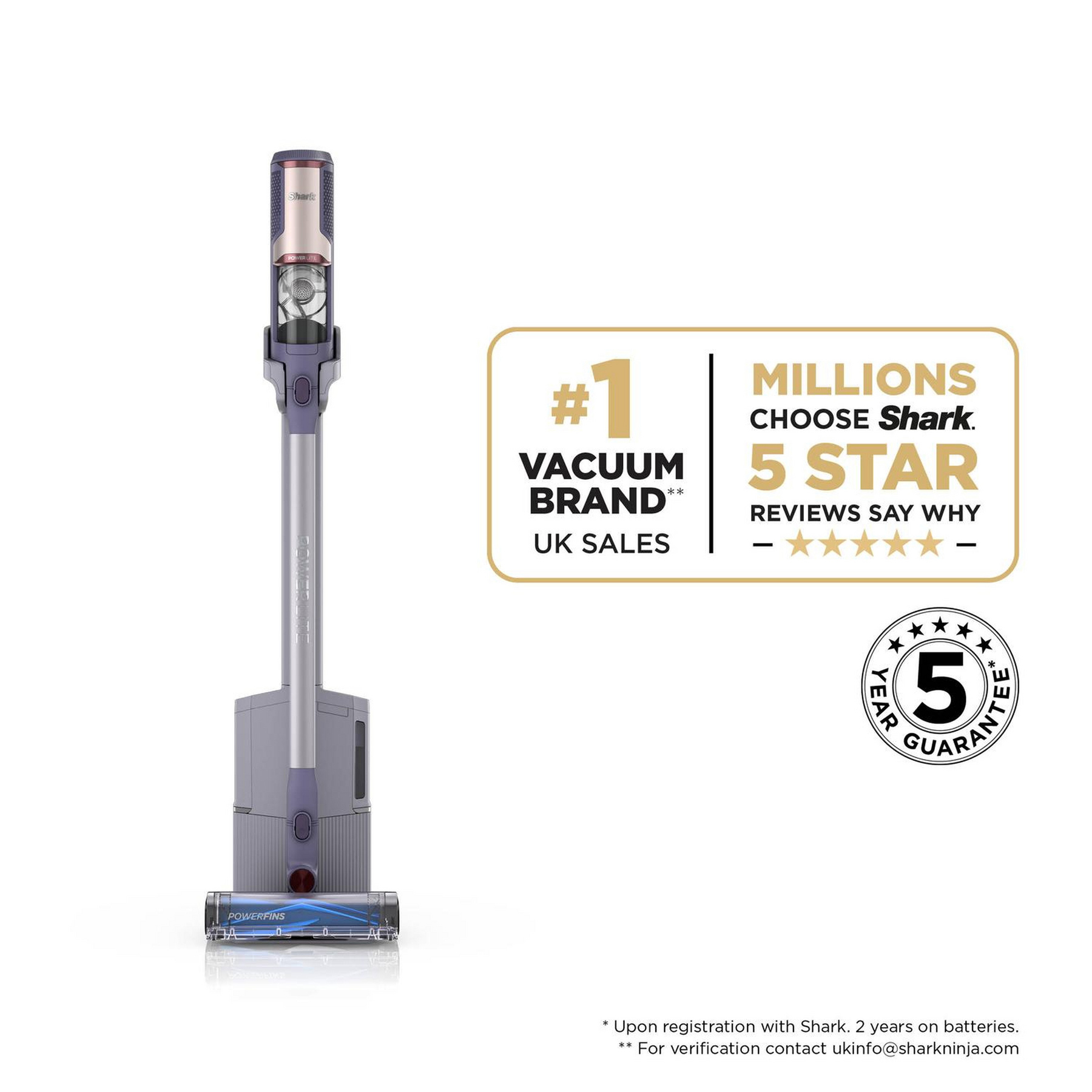 Shark BU3621UKT Cordless Stick Vacuum Cleaner 40 Minutes Run Time Grey, photo 2