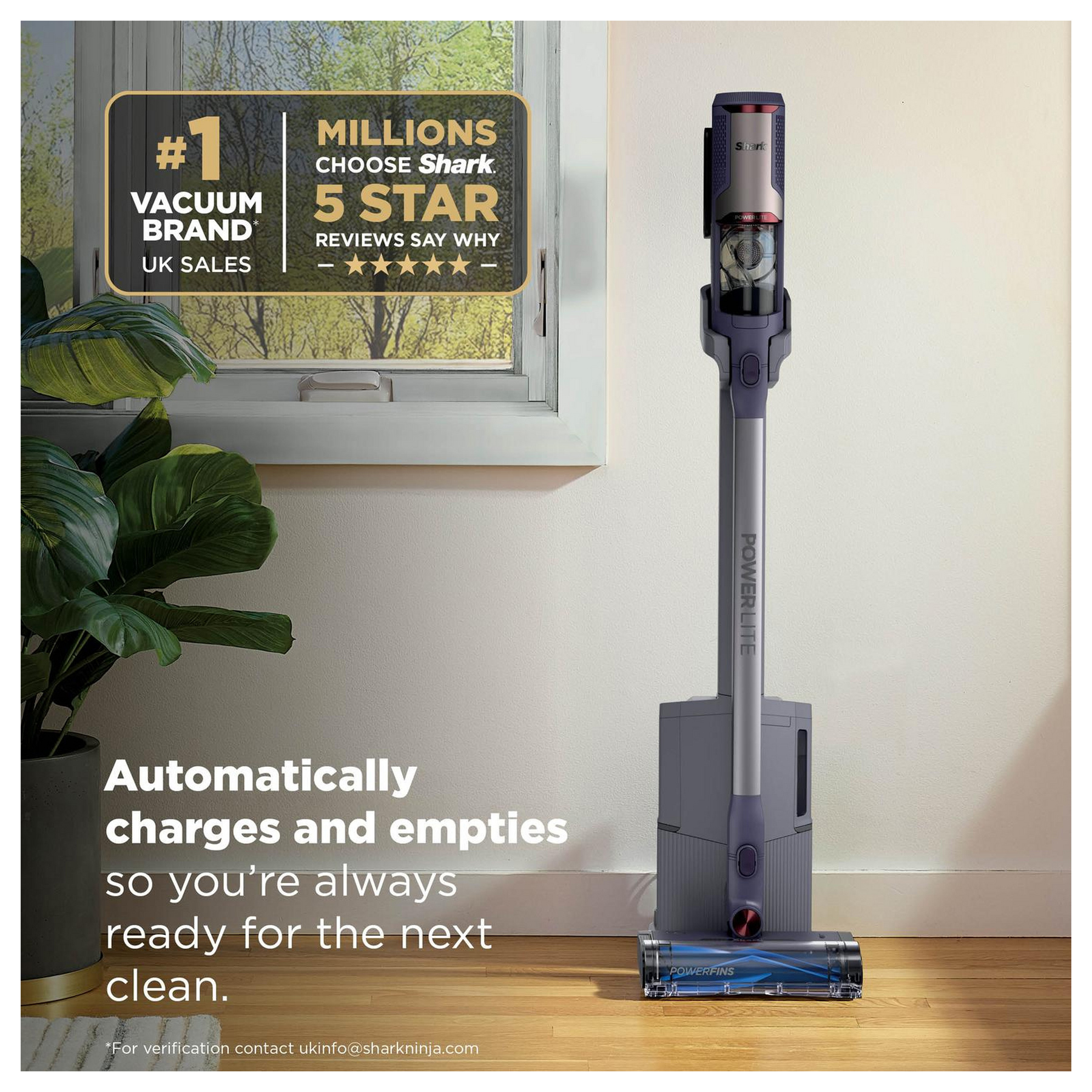 Shark BU3621UKT Cordless Stick Vacuum Cleaner 40 Minutes Run Time Grey, photo 3