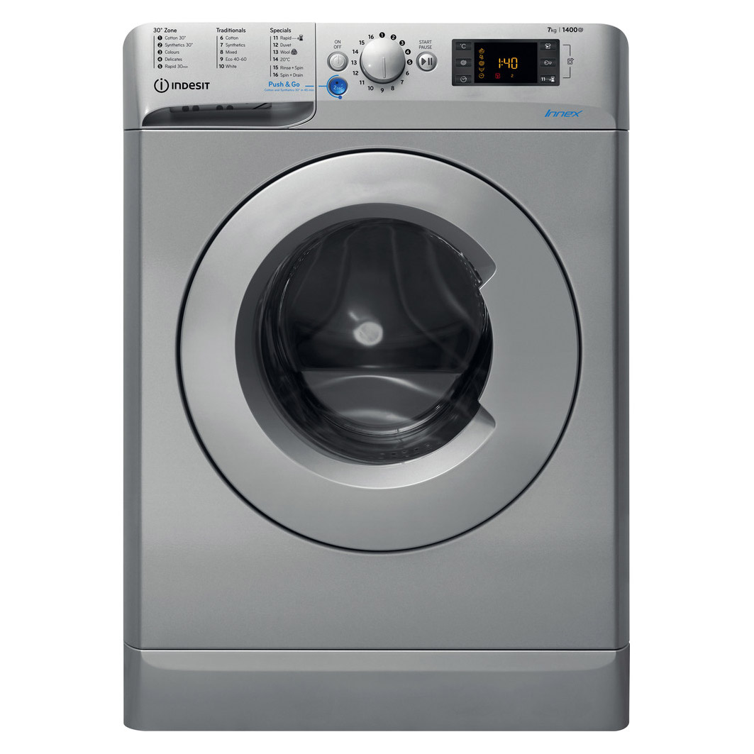 Image of Indesit BWE71452S INNEX Washing Machine in Silver 1400rpm 7kg E Rated