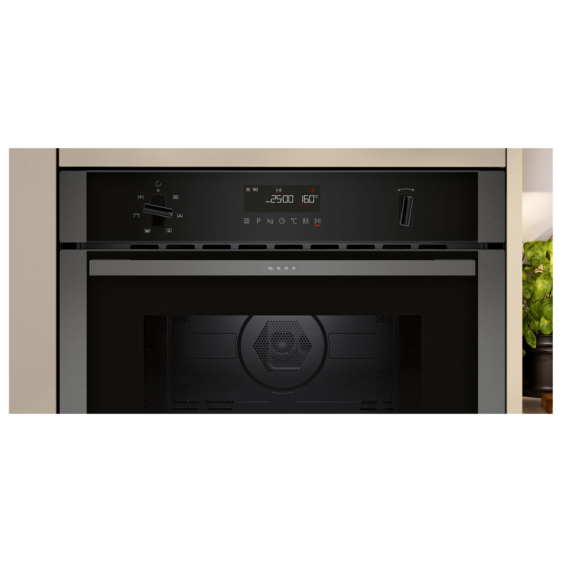 Neff C1AMG84G1B N50 44 Litres Built In Microwave Oven Graphite Grey