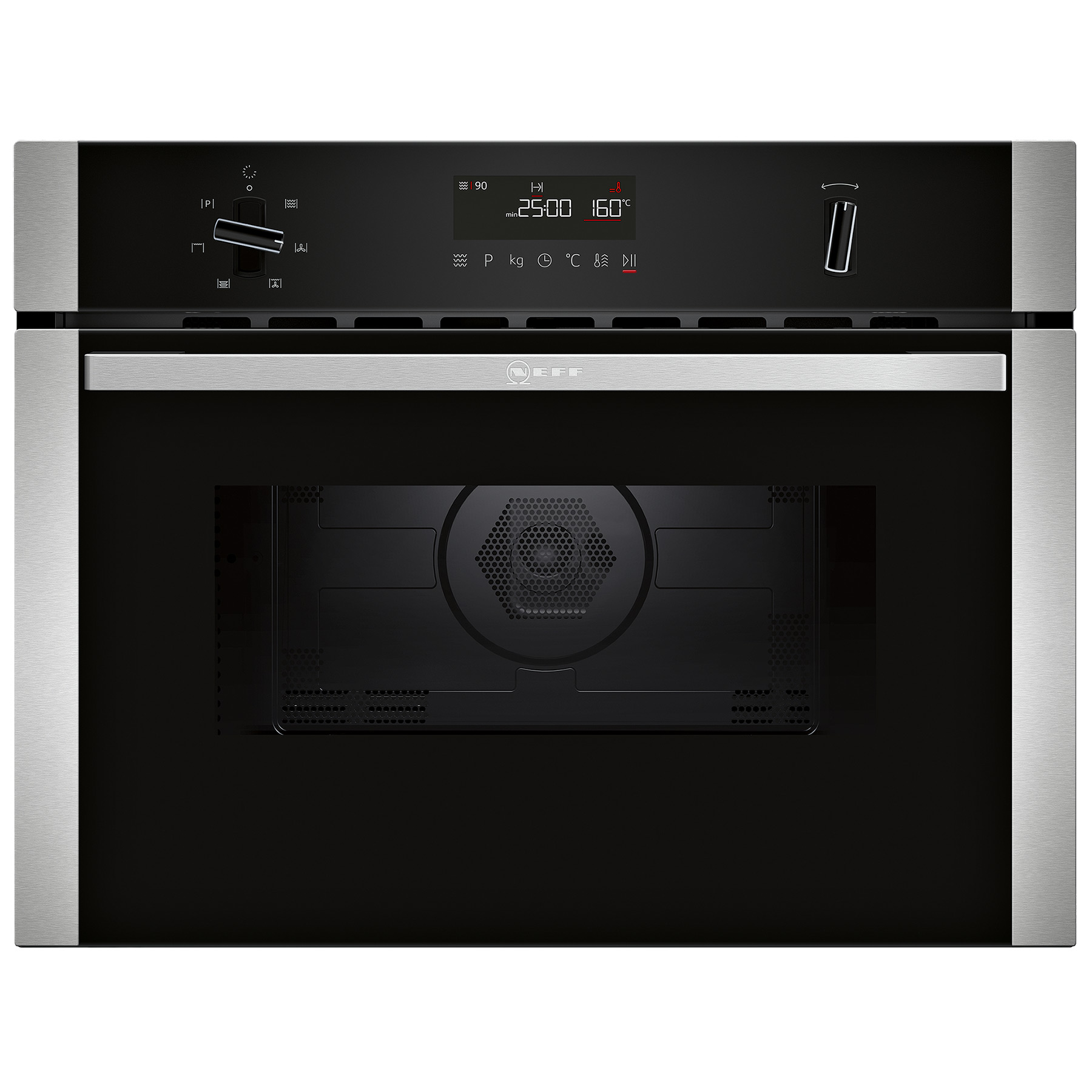 Image of Neff C1AMG84N0B N50 Built In Compact Microwave Oven in Black with Stai