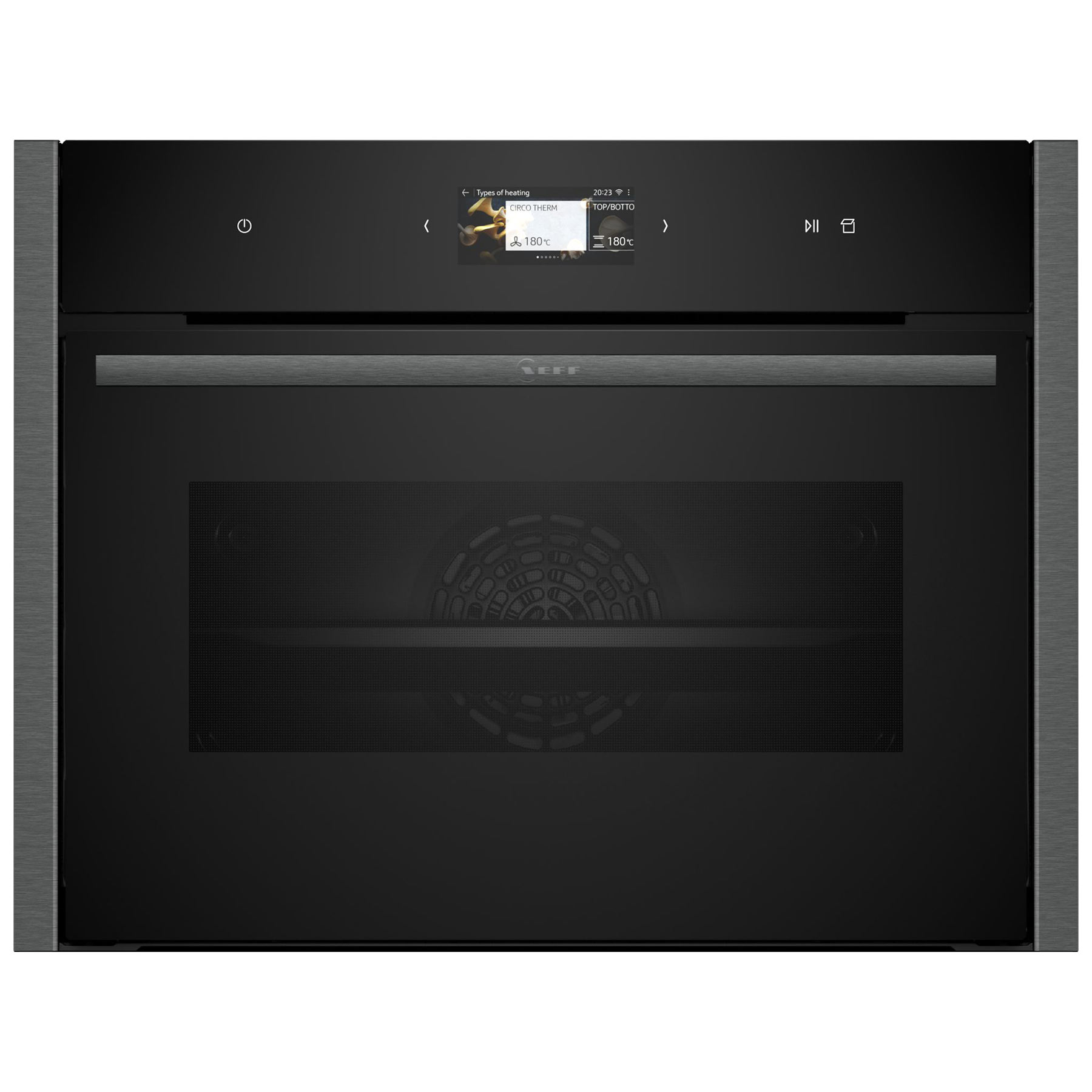 Neff C24FS31G0B N90 Built In Compact Oven with Steam in Black with Gra