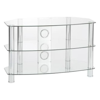 Photos - Mount/Stand TTAP C303C 10503C Vantage Curve 1050mm TV Stand in Chrome Clear Glass C303 