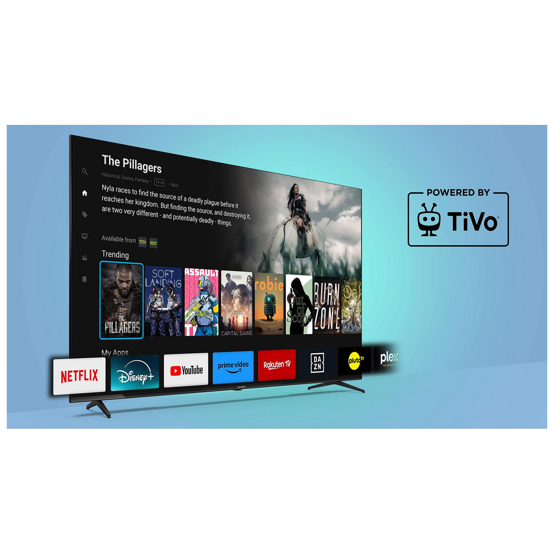 Sharp C32HE2245KW 32 HDR HD Ready Smart LED TV HDR10 TiVo OS with Free, photo 2