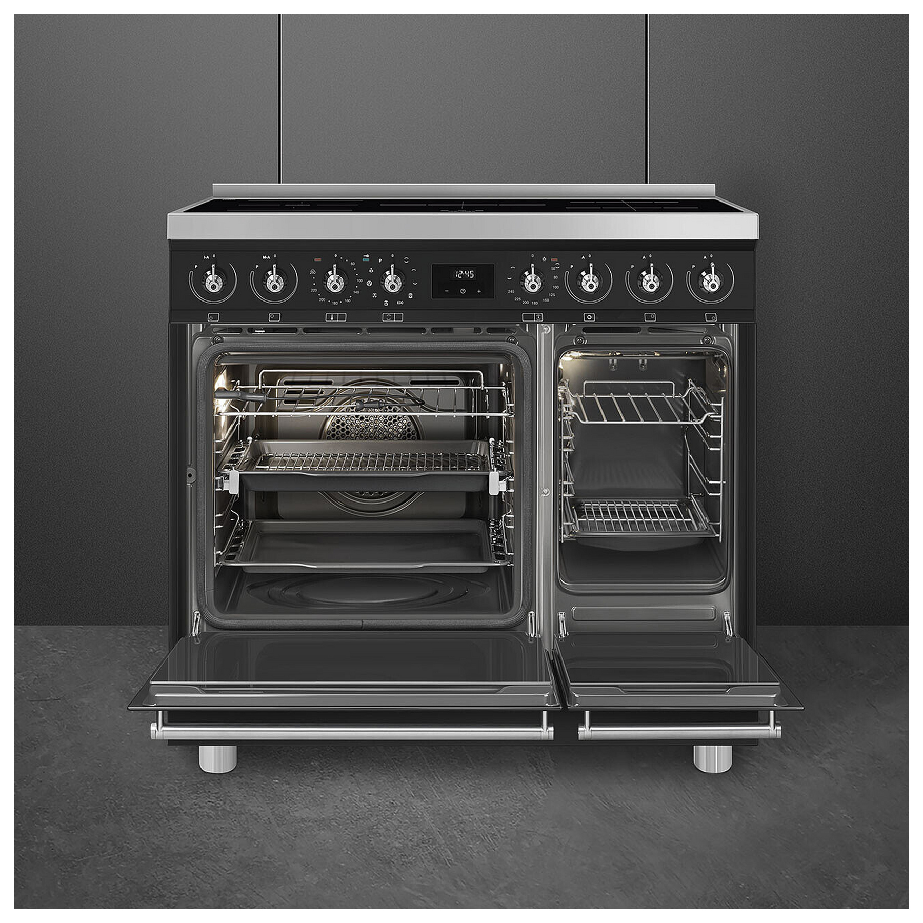 Smeg C92IPMB2 90cm Symphony Classic Induction Range Cooker in Matt Bla, photo 3
