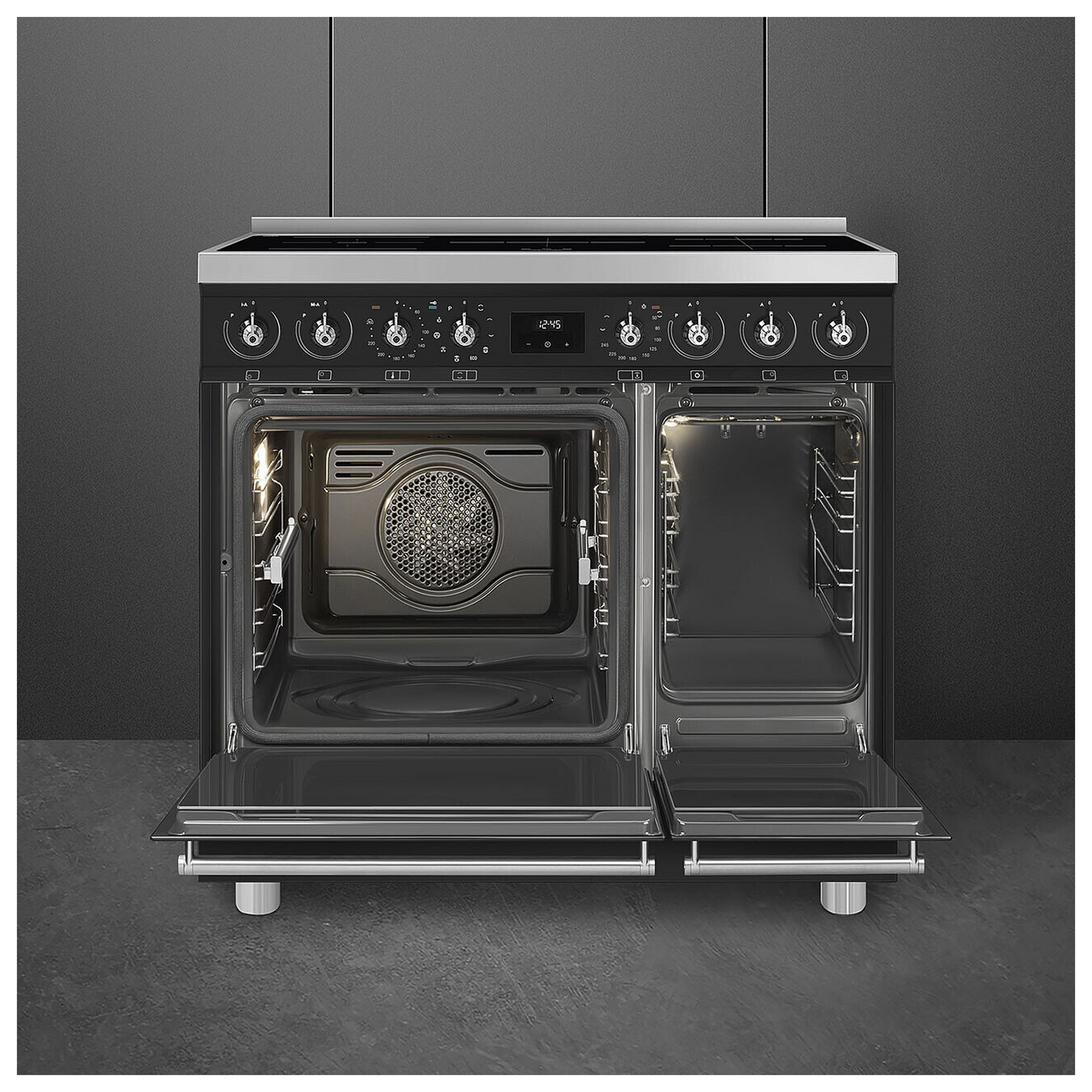 Smeg C92IPMB2 90cm Symphony Classic Induction Range Cooker in Matt Bla, photo 4