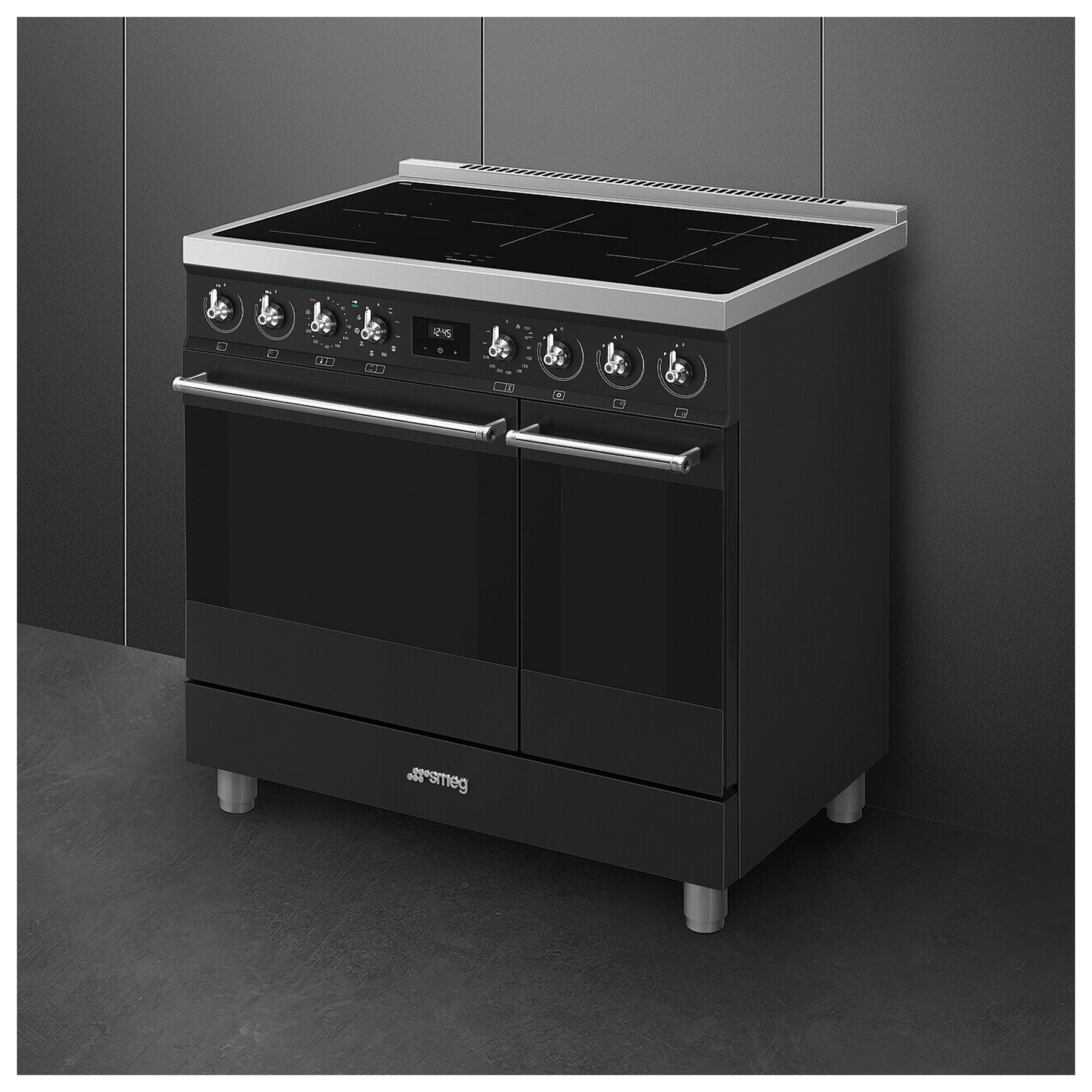Smeg C92IPMB2 90cm Symphony Classic Induction Range Cooker in Matt Bla, photo 5