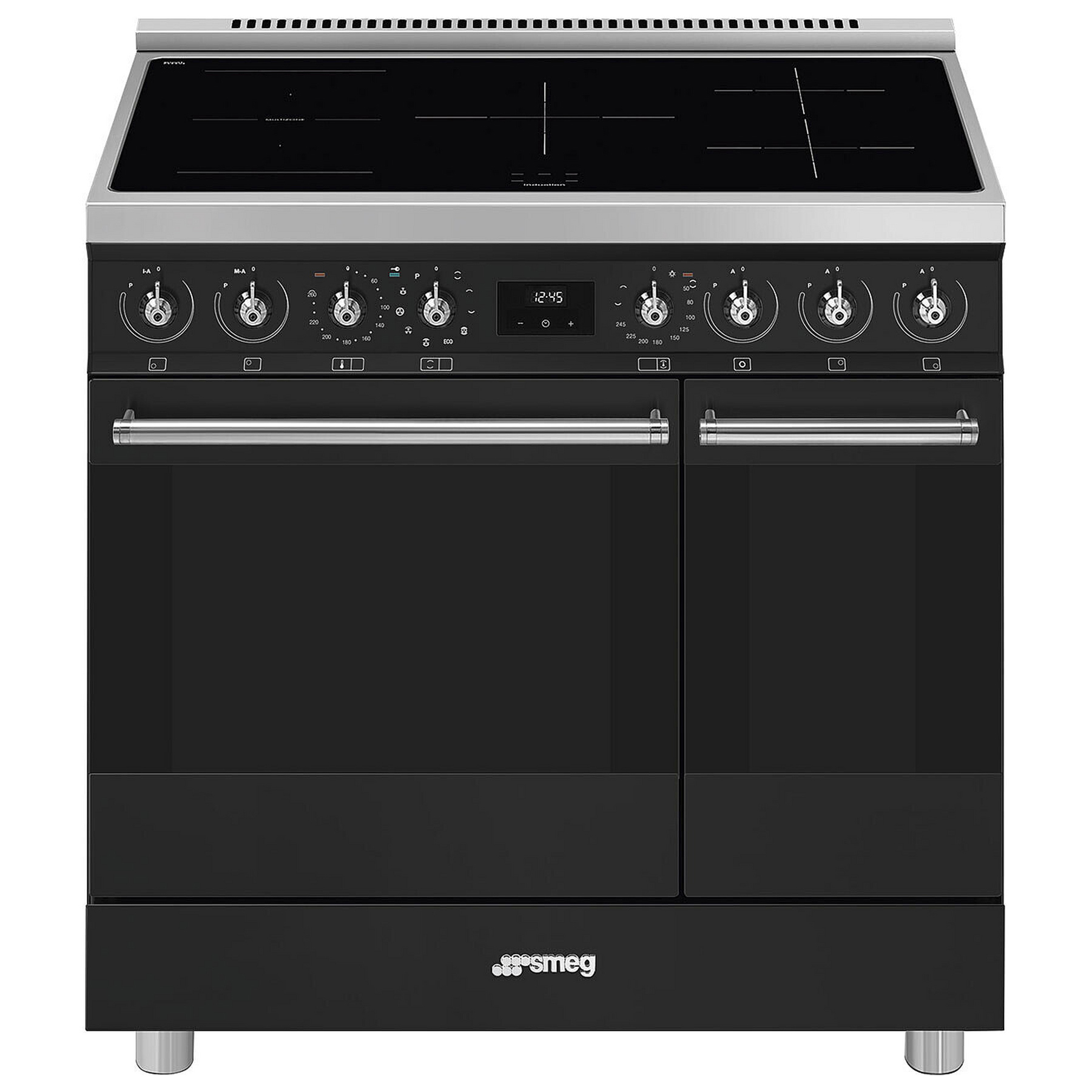 Smeg C92IPMB2 90cm Symphony Classic Induction Range Cooker in Matt Bla
