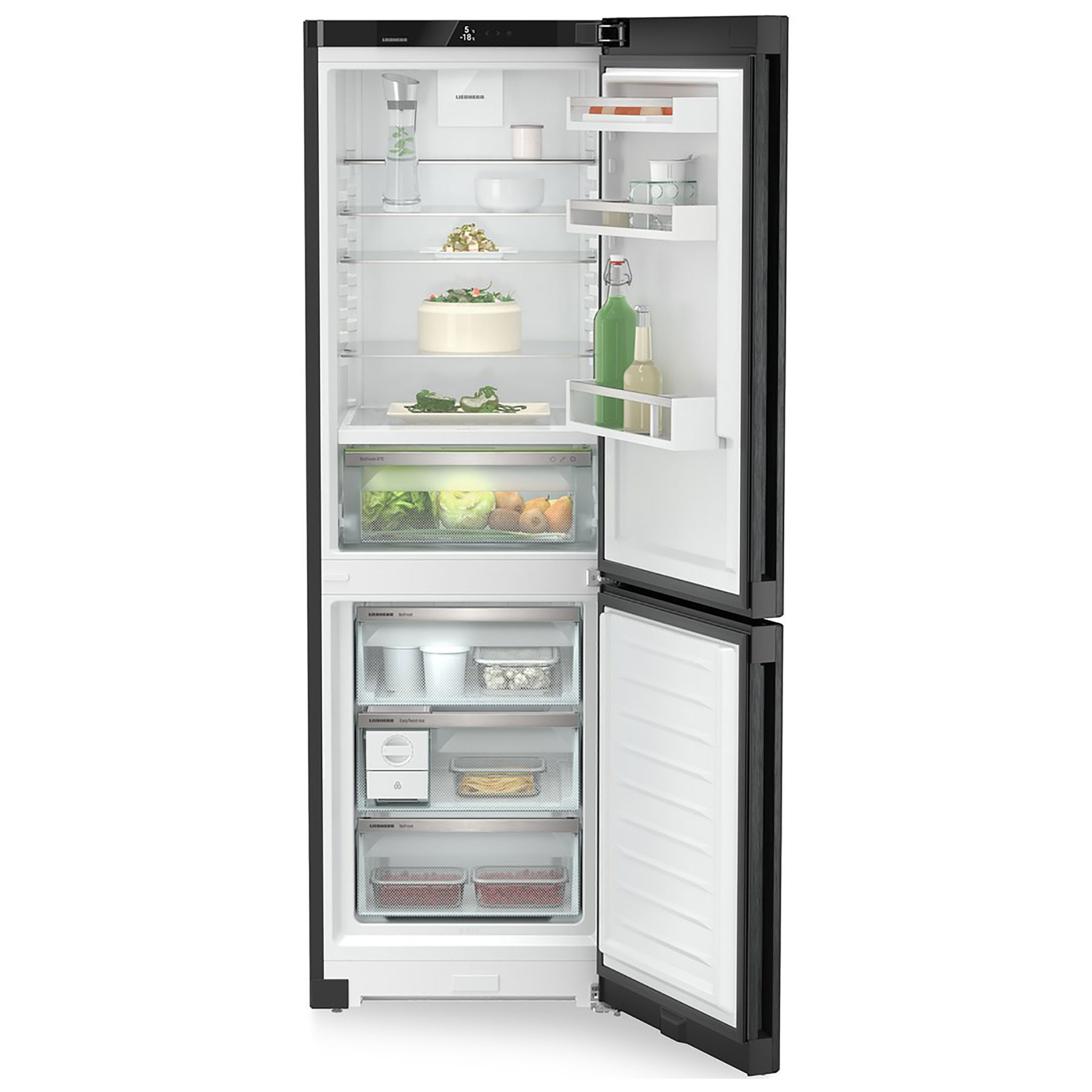 Liebherr CBNBDA5223 186cm High 60 40 Frost Free Fridge Freezer in Blac, photo 3