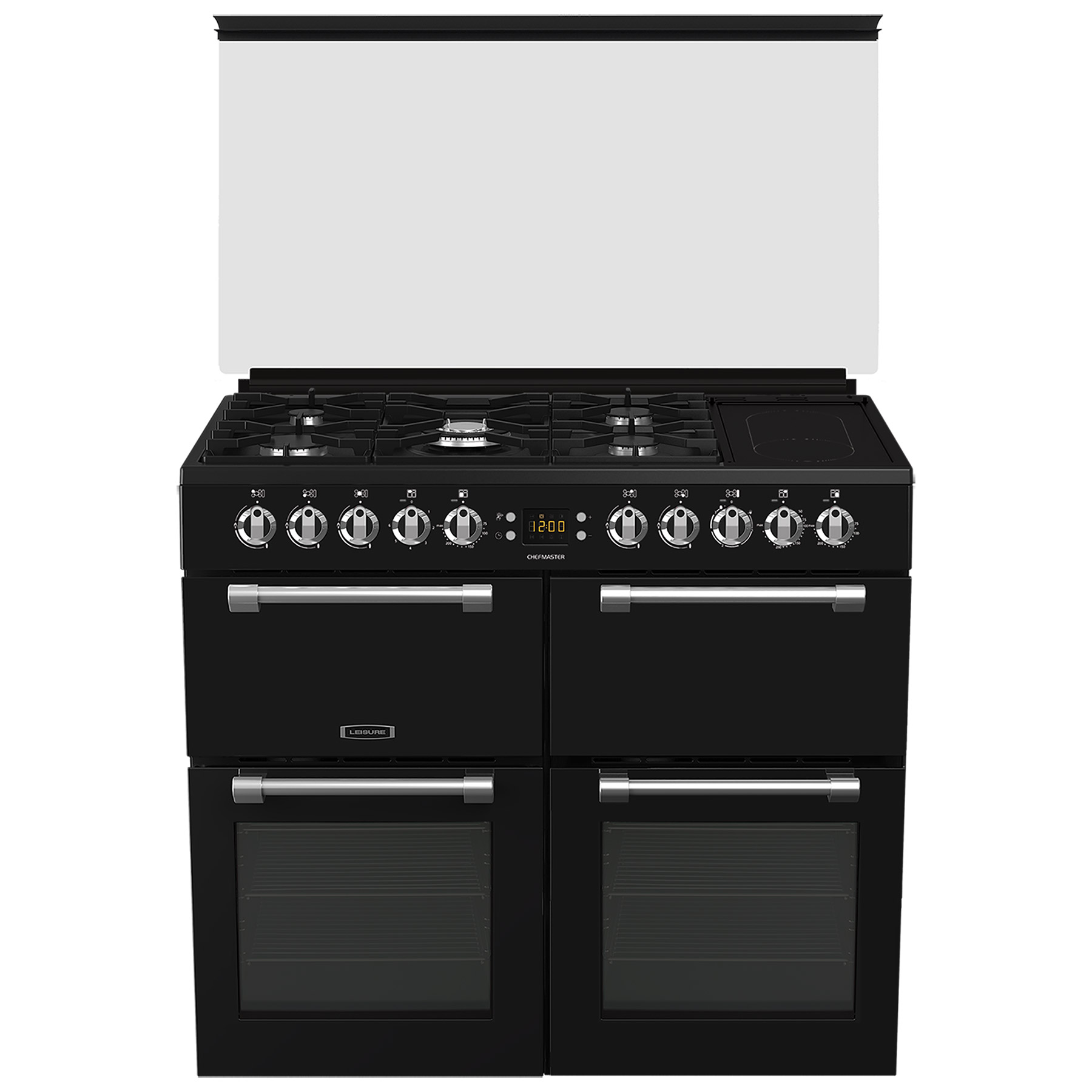 Image of Leisure CC100F521K 100cm Chefmaster Dual Fuel Range Cooker in Black
