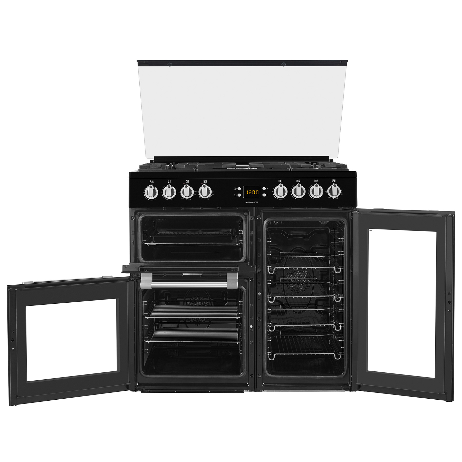 Leisure CC90F531K 90cm Wide Chefmaster Dual Fuel Range Cooker in Black, photo 2
