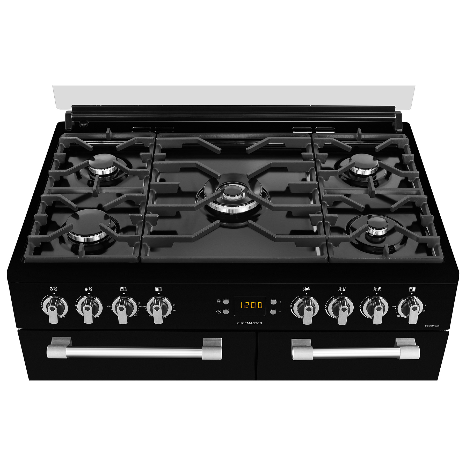Leisure CC90F531K 90cm Wide Chefmaster Dual Fuel Range Cooker in Black, photo 3