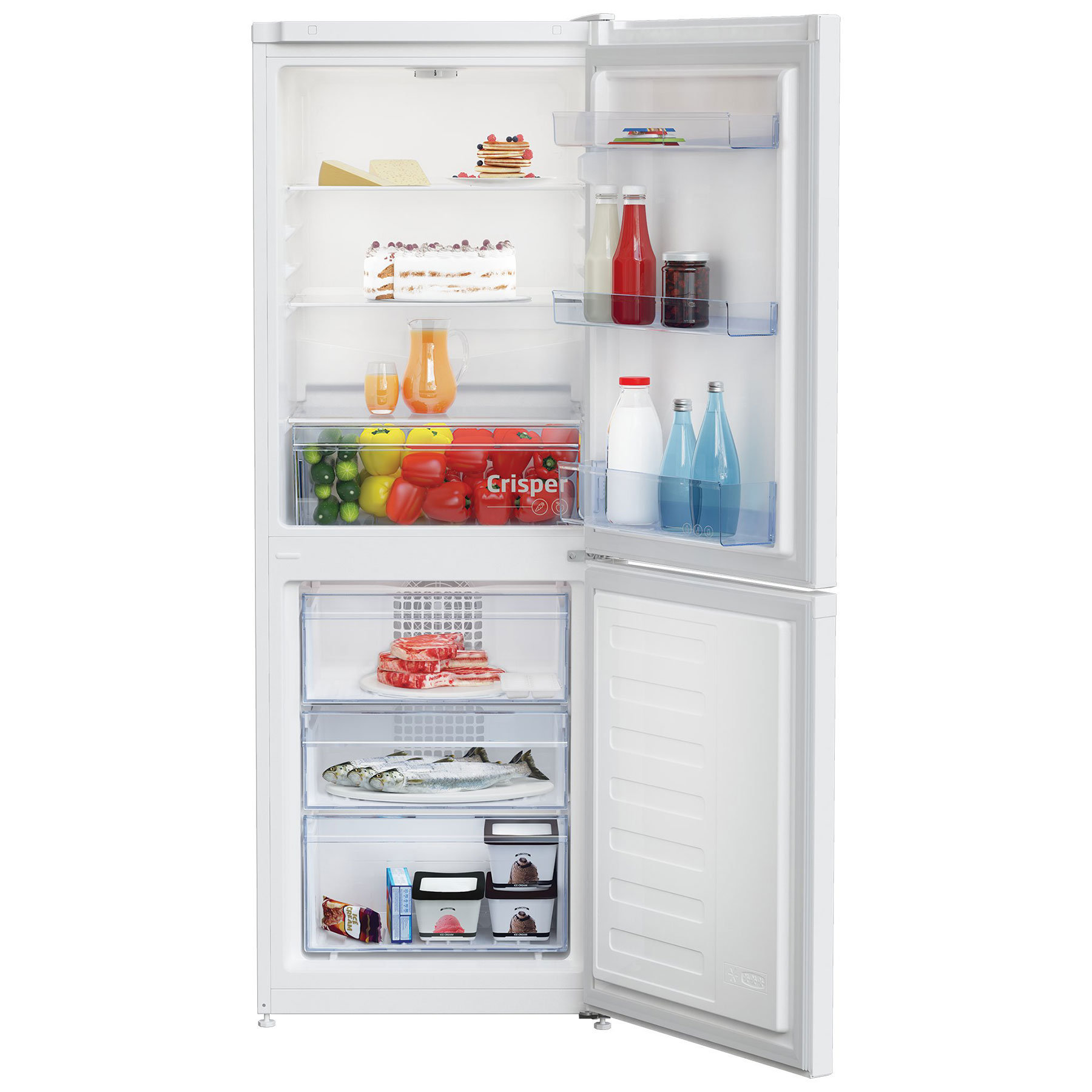 Beko CCFM4552W 153cm High 50 50 Frost Free Fridge Freezer in White 54c, photo 3