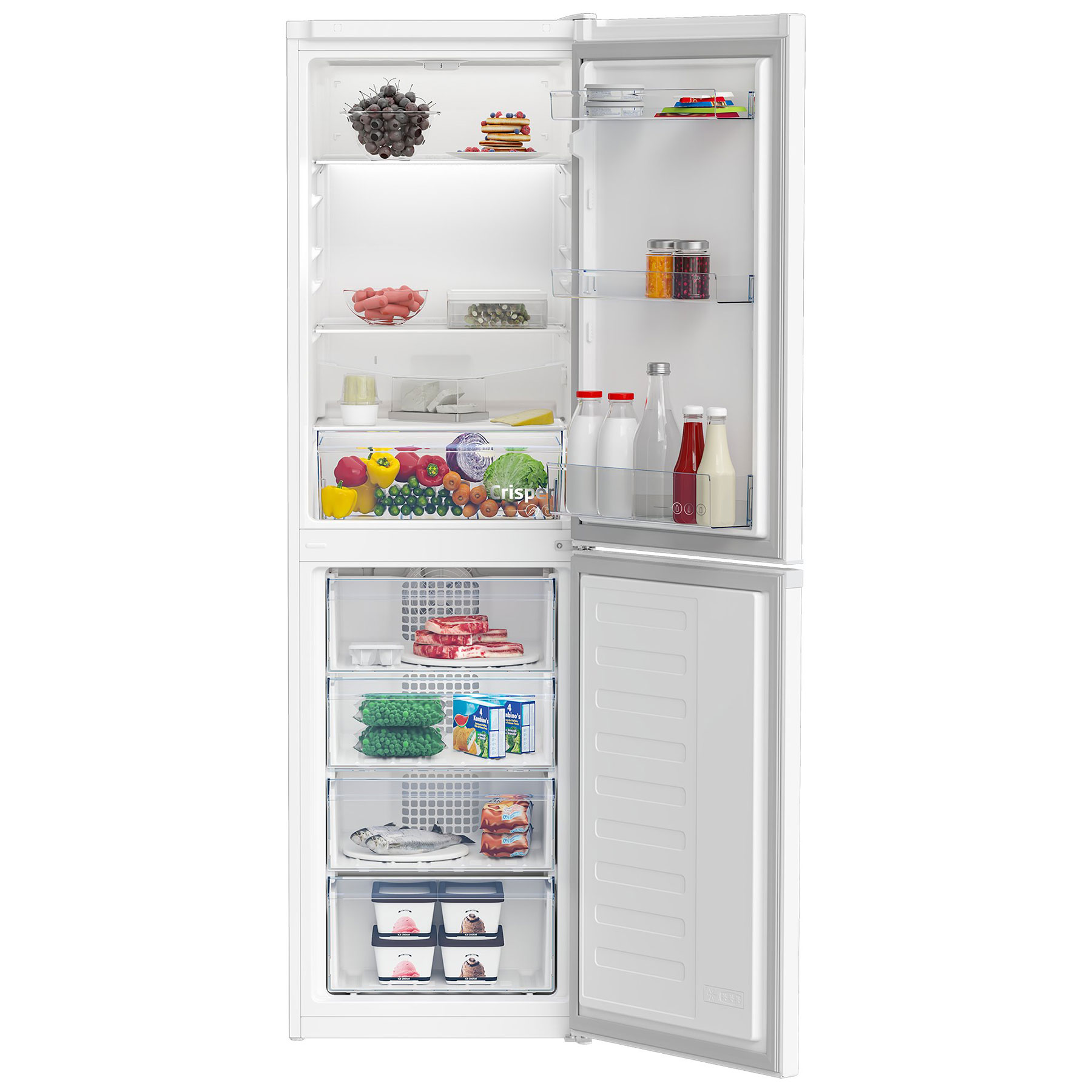 Beko CCFM4582W 182cm High 50 50 Frost Free Fridge Freezer in White 54c, photo 3