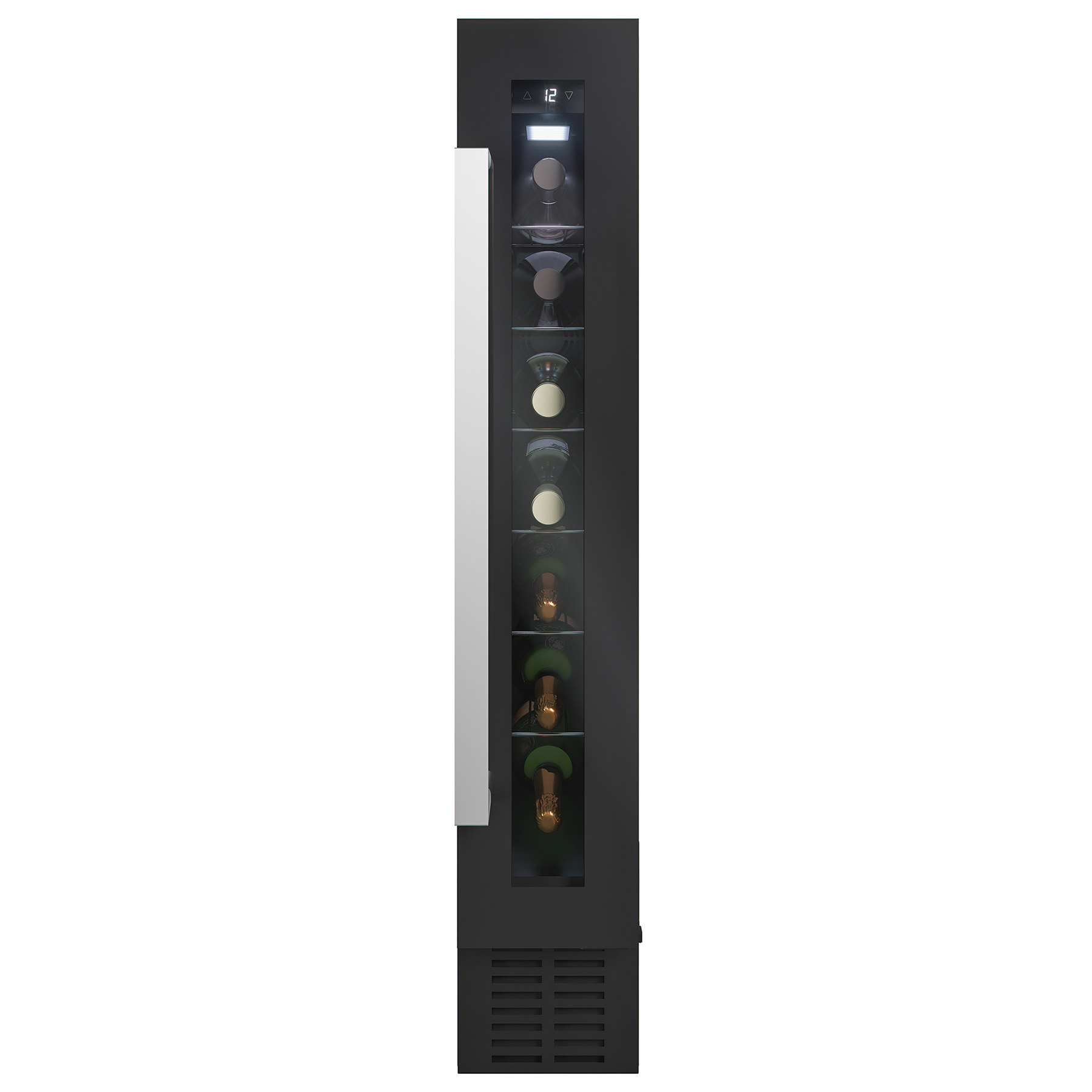 Candy CCVB15UK1 15cm Integrated Wine Cooler in Black 7 Bottle