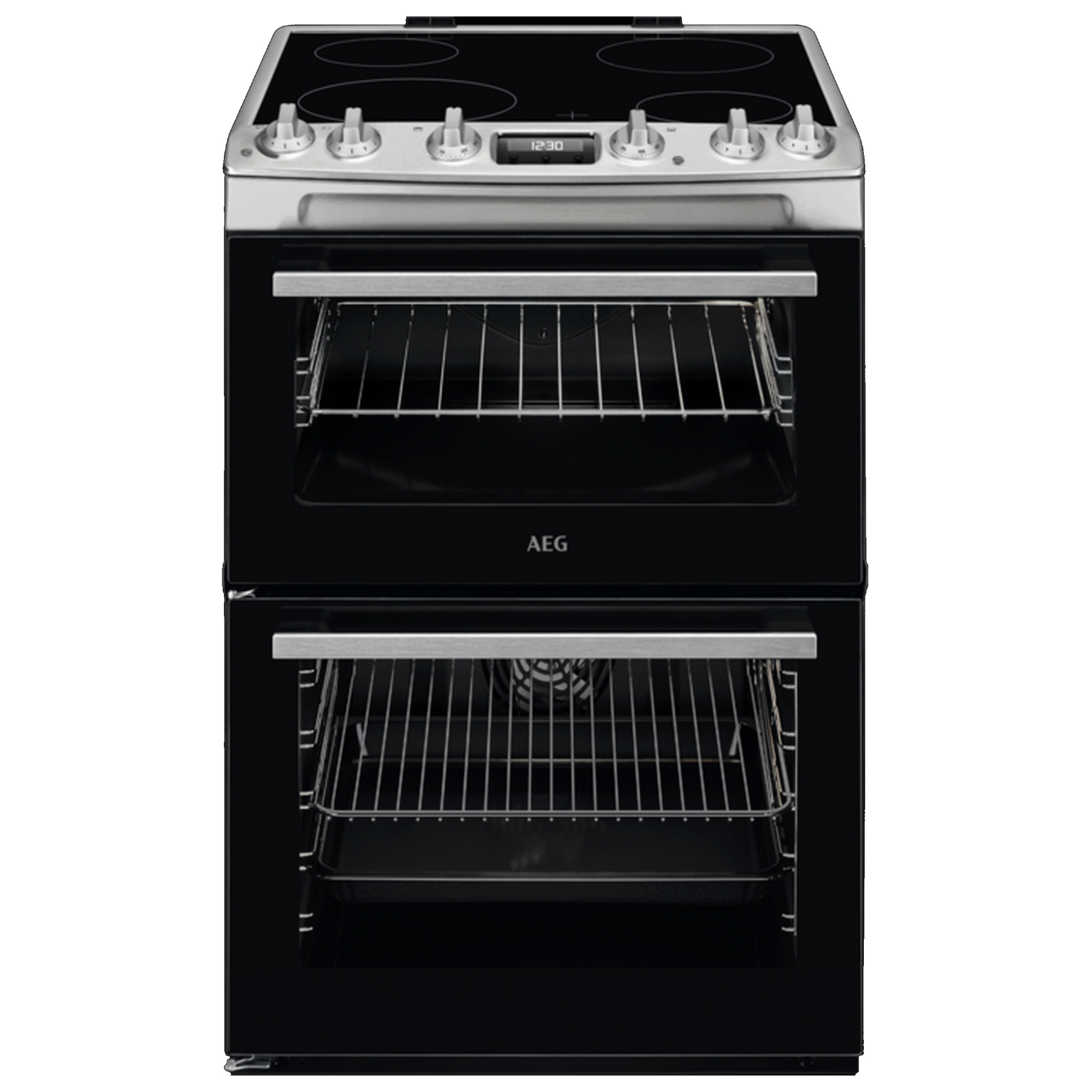 AEG CCX6530ACM 60cm Double Oven Electric Cooker in Stainless Steel Cer