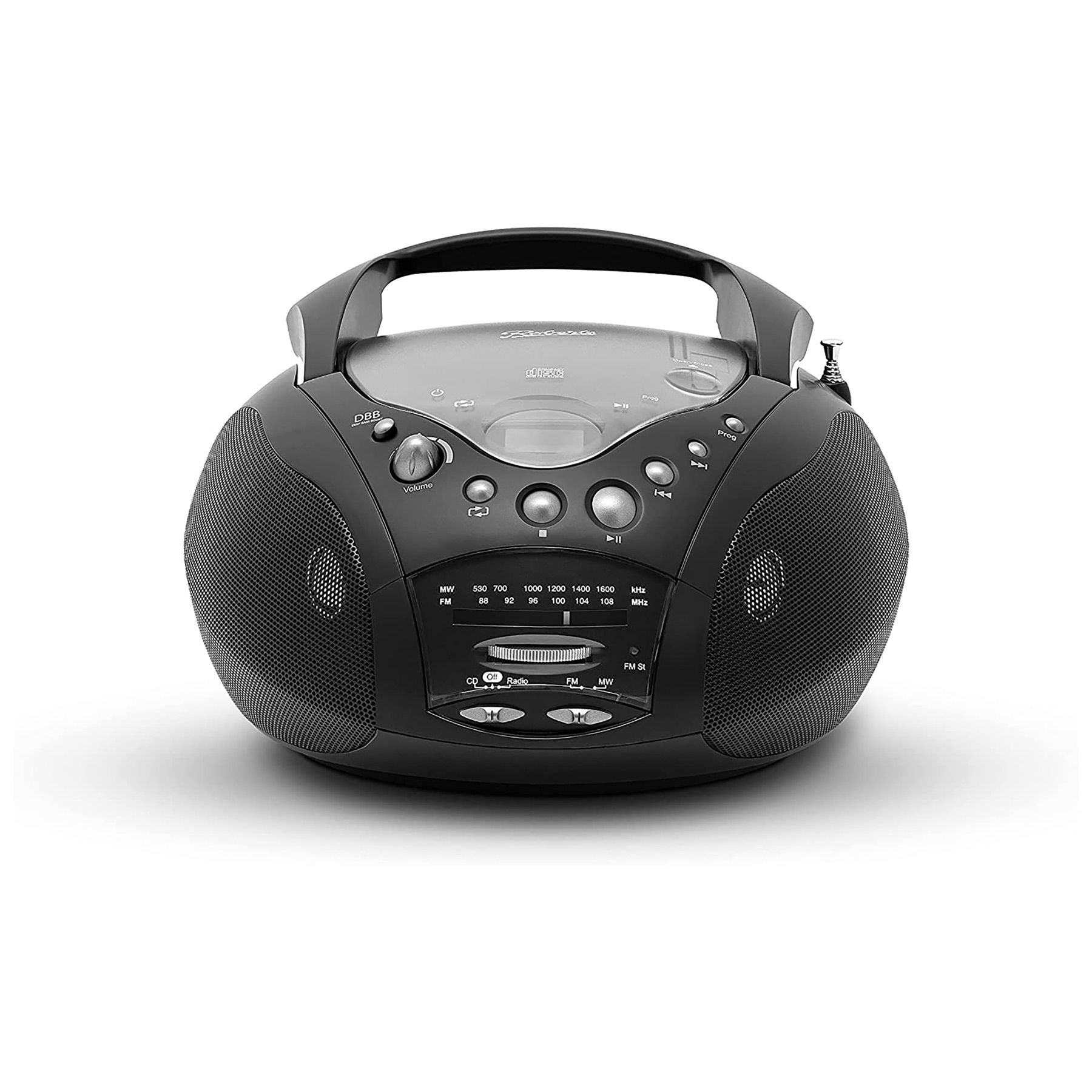 Roberts CD9959BK Portable CD Player with FM MW Radio in Black