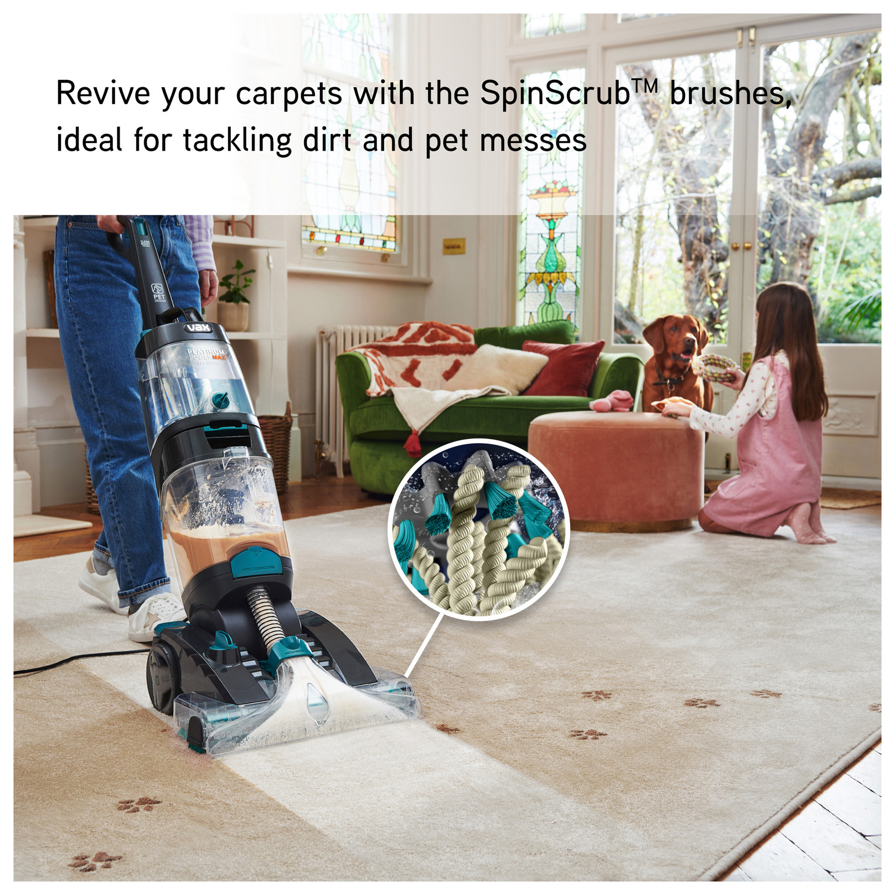 Vax CDCW PMXP Platinum Power Max Pet Design Carpet Cleaner Black Teal, photo 3