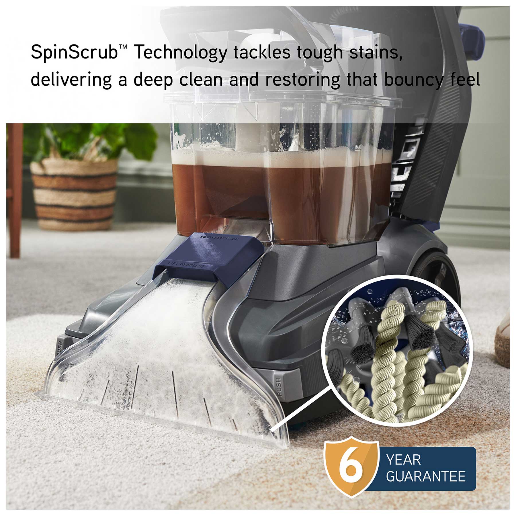 Vax Carpet Cleaner Machine - SpinScrub Power Plus CDCW-SSXA Deep Cleaning for Carpets and Upholstery, photo 3