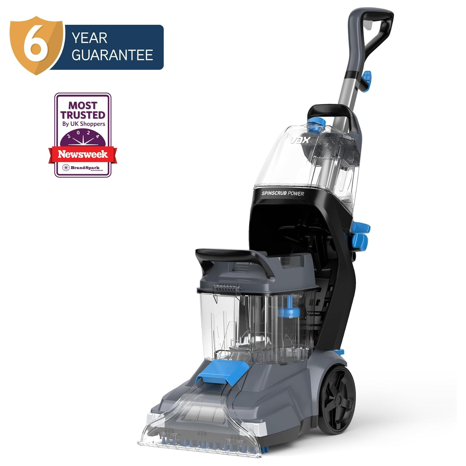 Vax CDCW-SSXS SpinScrub Power Carpet Washer Grey and Tiger Blue, photo 2
