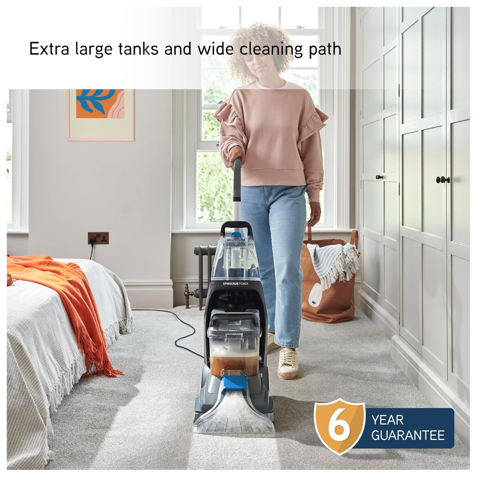 Vax CDCW-SSXS SpinScrub Power Carpet Washer Grey and Tiger Blue, photo 5