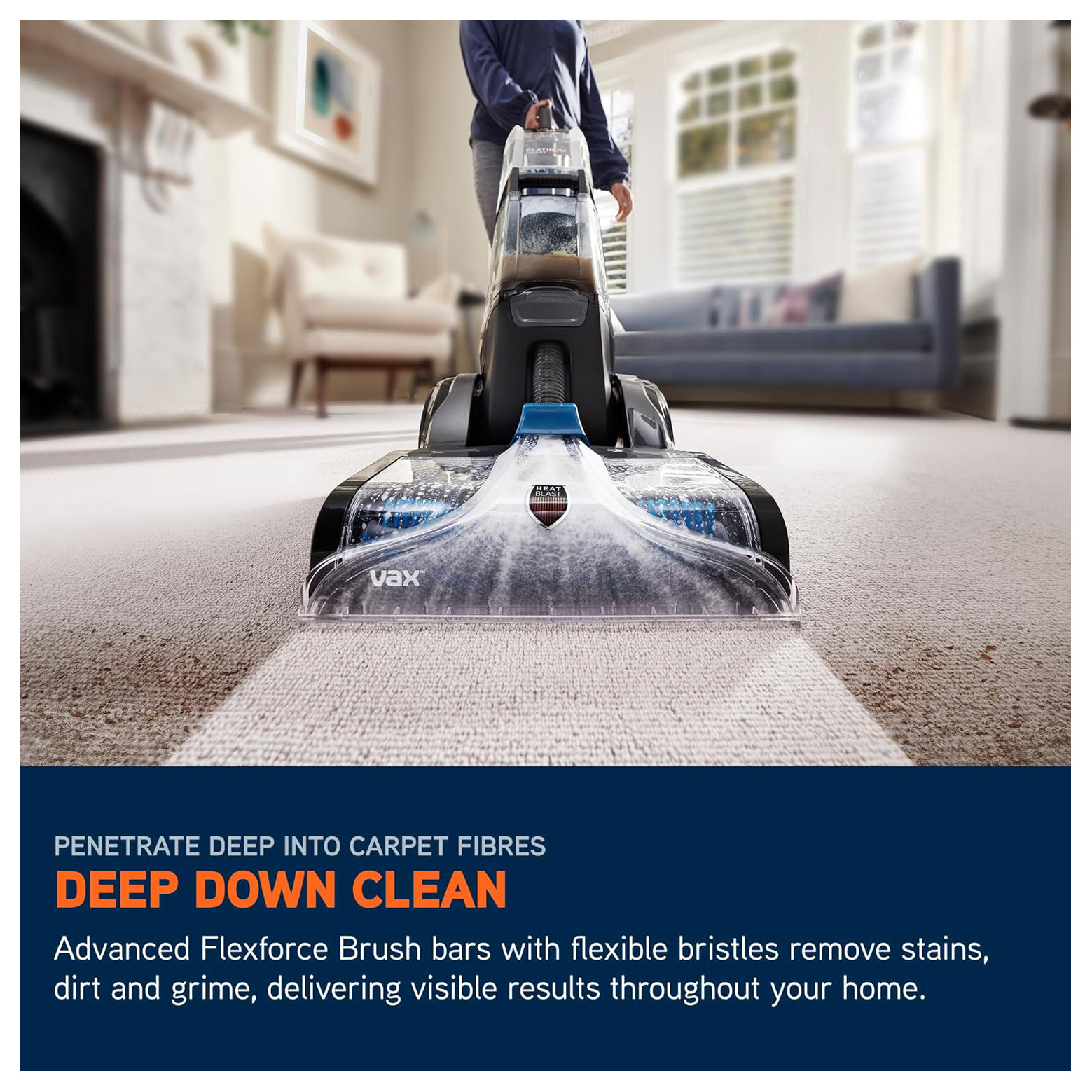 Vax Platinum Smartwash Classic CDCW-SWXC Carpet Cleaner - Silver and Blue, photo 3