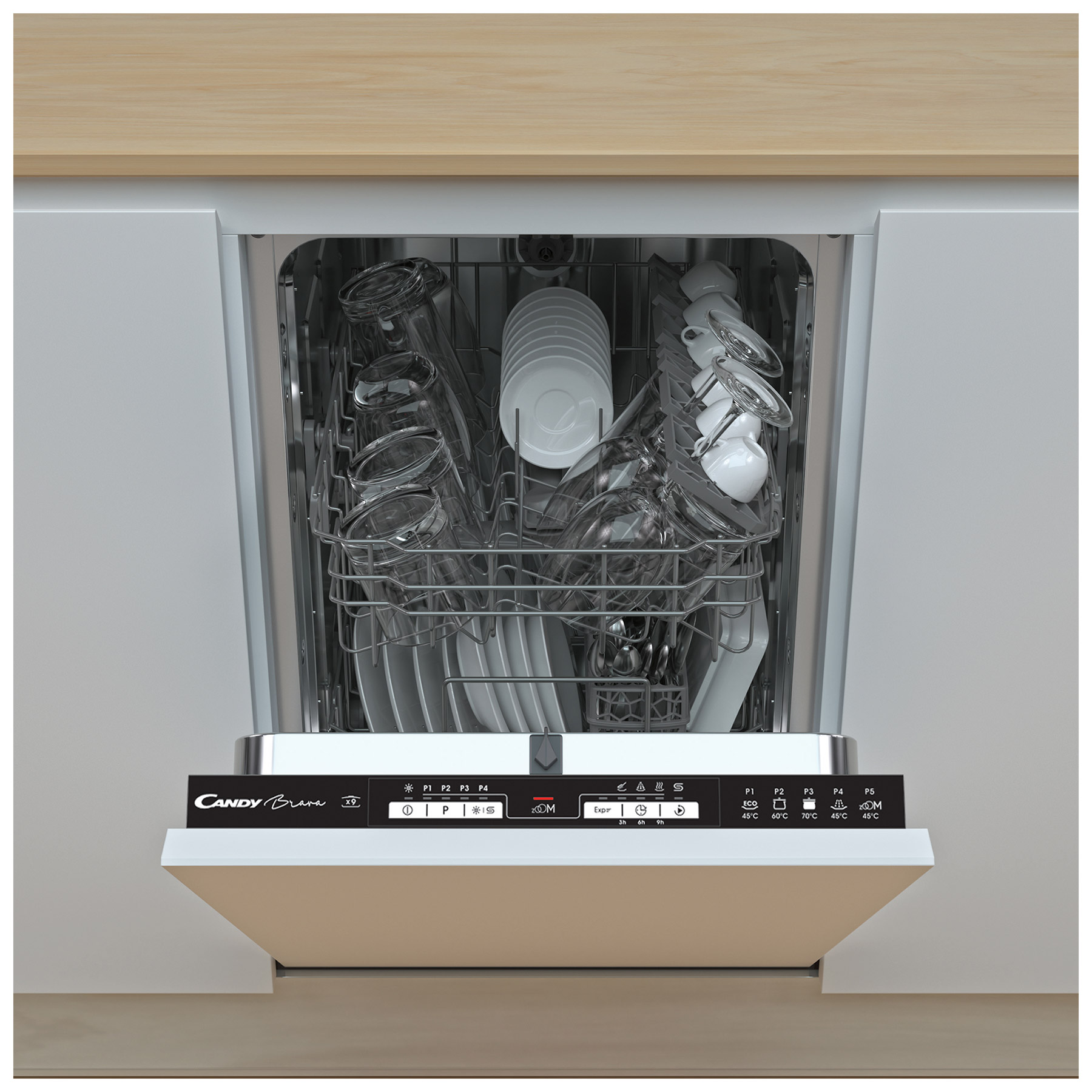 Image of Candy CDIH2L952 45cm Fully Integrated Slimline Dishwasher 9 Place F