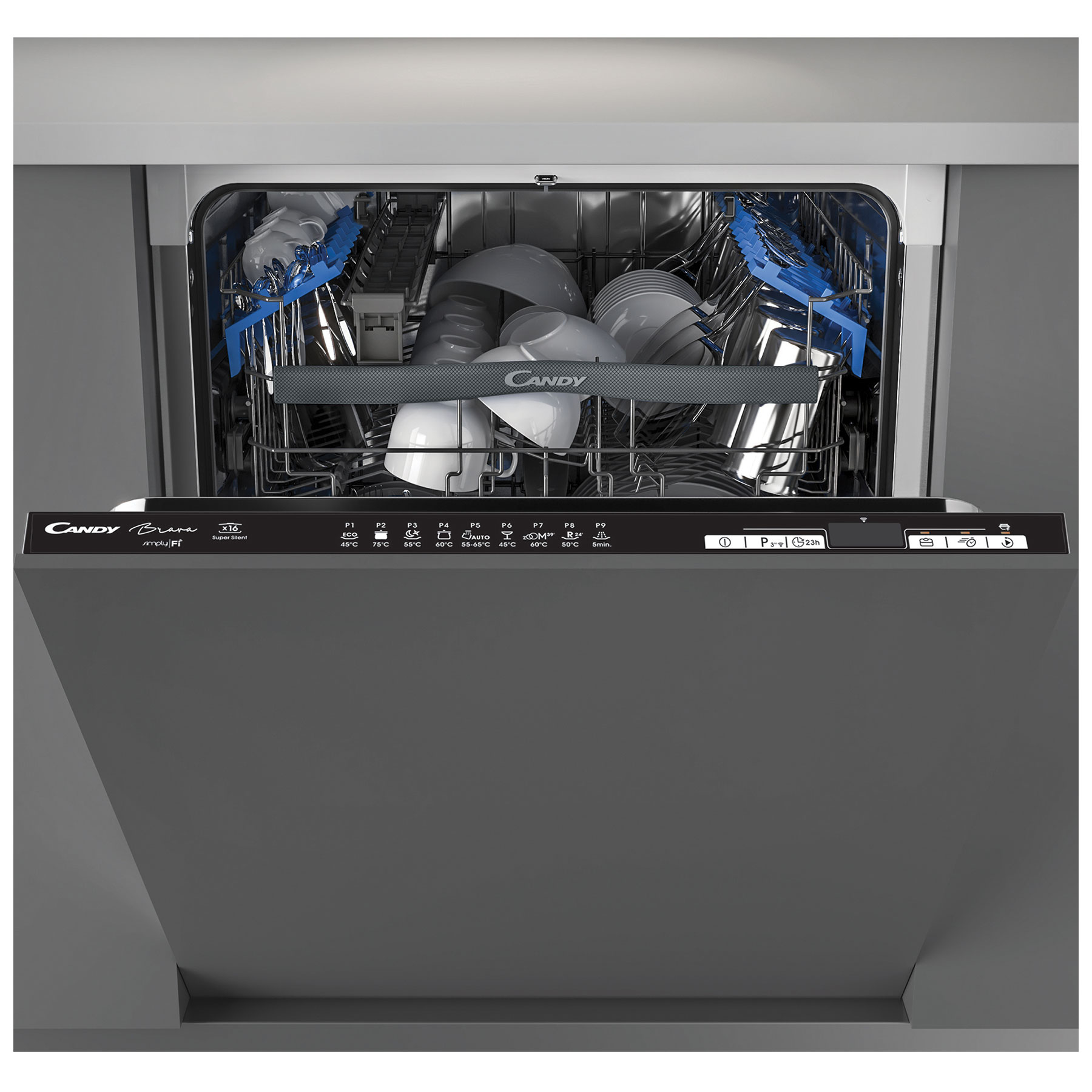 Image of Candy CDIN2D620PB 60cm Fully Integrated Dishwasher 16 Place E Rated Wi