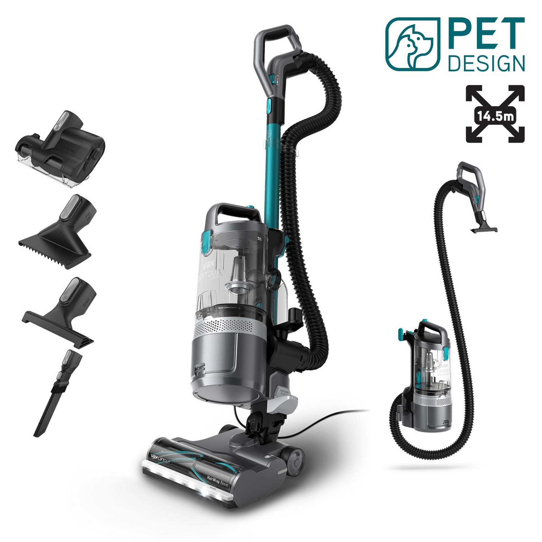 Vax CDUP LORP Vax LiftOut Reach Pet Design Upright Vacuum Cleaner Grap