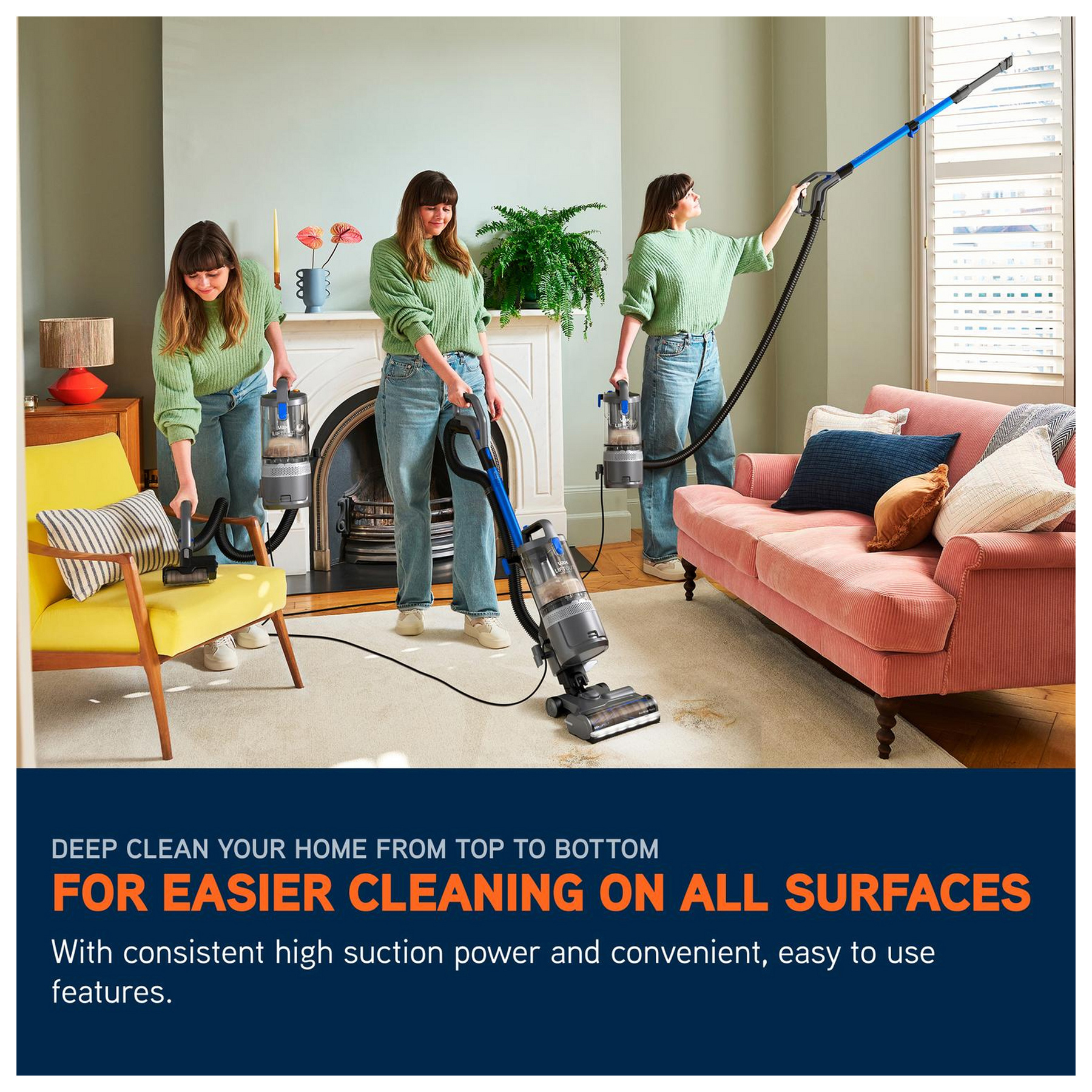 Vax LiftOut Reach Pet CDUP-LOXR Corded Upright Vacuum - Graphite Blue, photo 3