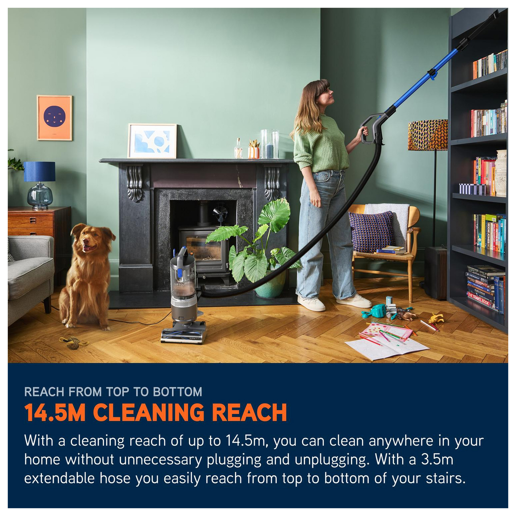 Vax LiftOut Reach Pet CDUP-LOXR Corded Upright Vacuum - Graphite Blue, photo 5