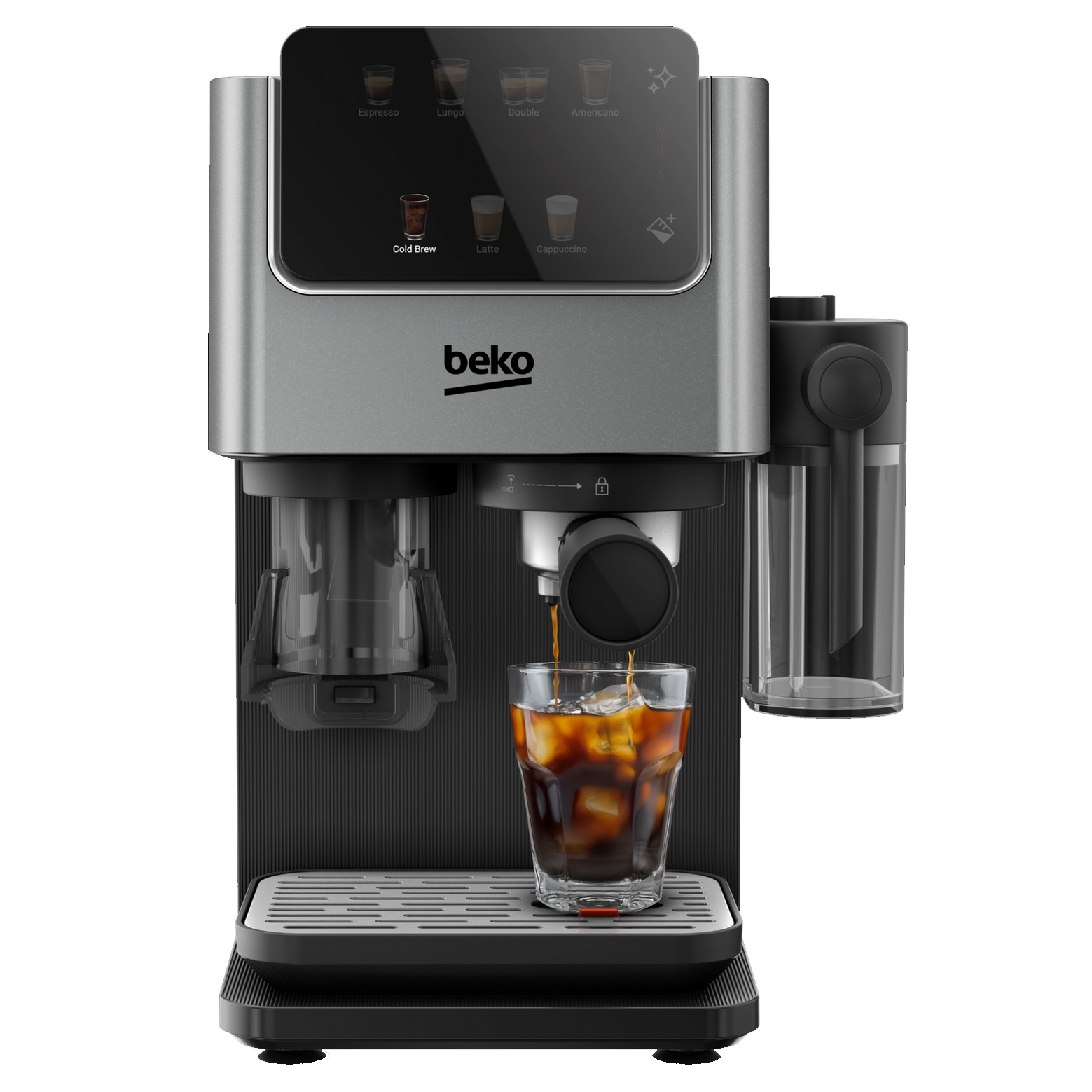 Beko CED7524X Espresso Machine with Integrated Grinder and Milk Cup Silver, photo 3