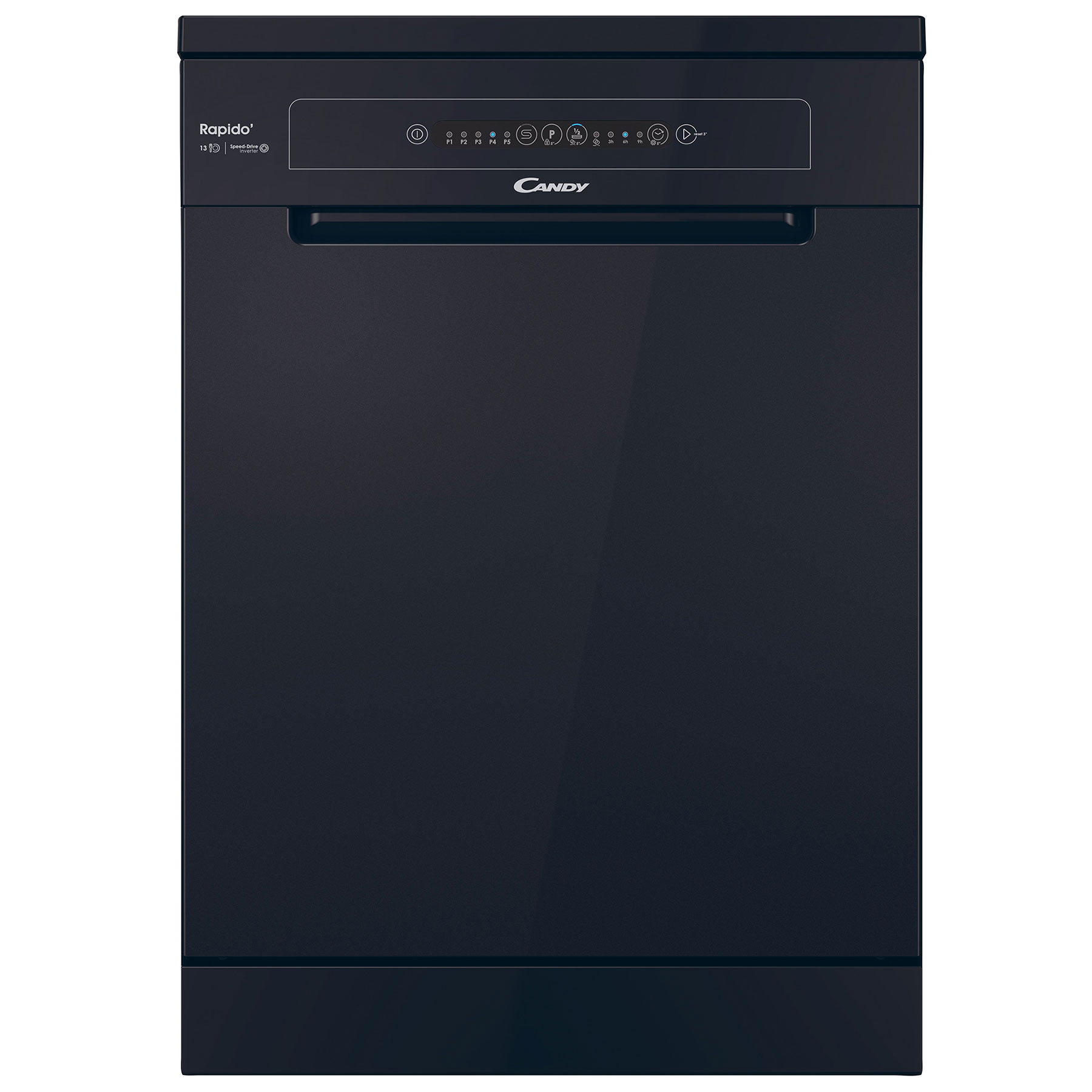 Image of Candy CF3C9E0B 60cm Dishwasher in Black 13 Place Setting C Rated