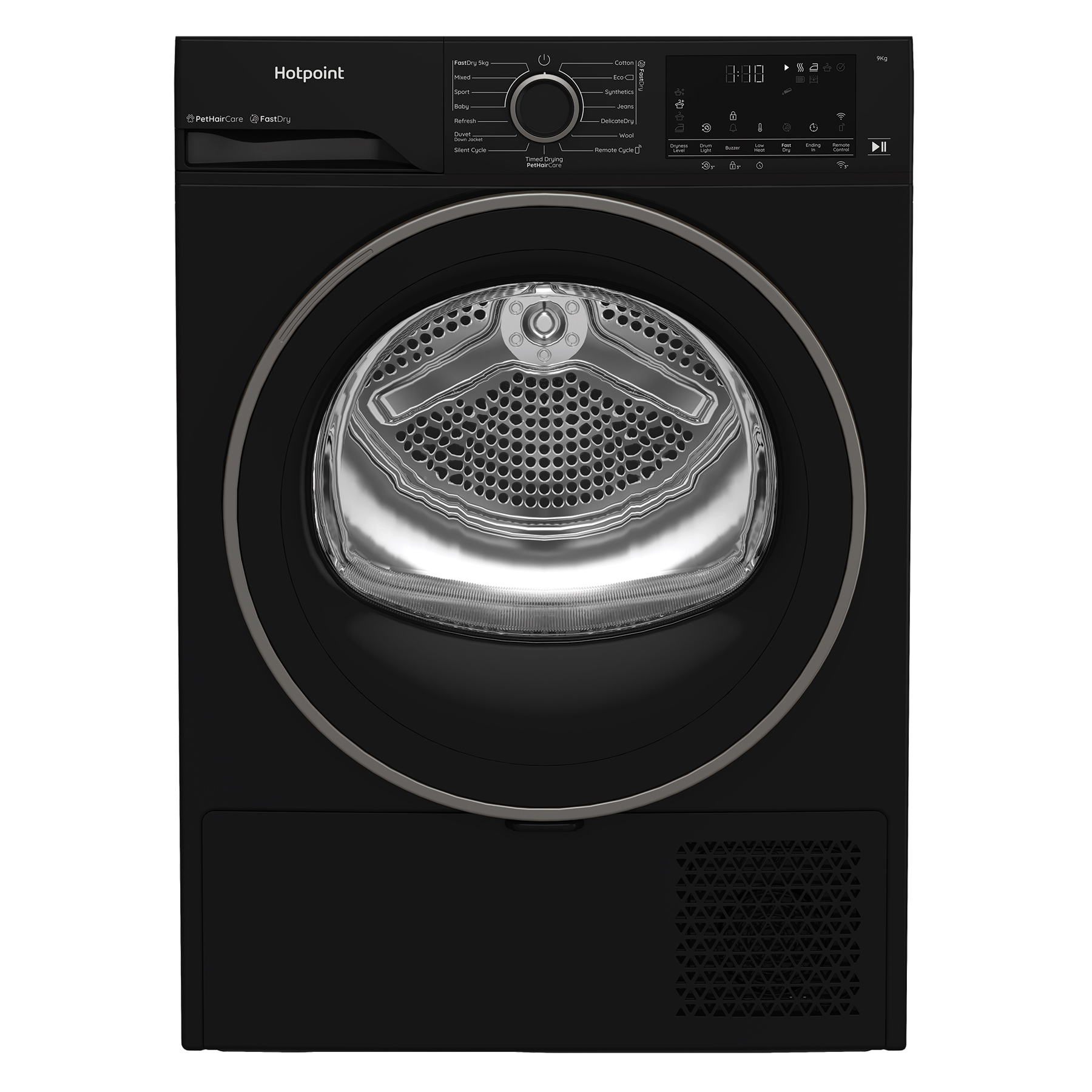 Hotpoint CHD94MBBSUK 9kg Heat Pump Condenser Dryer in Black A Rated Fa
