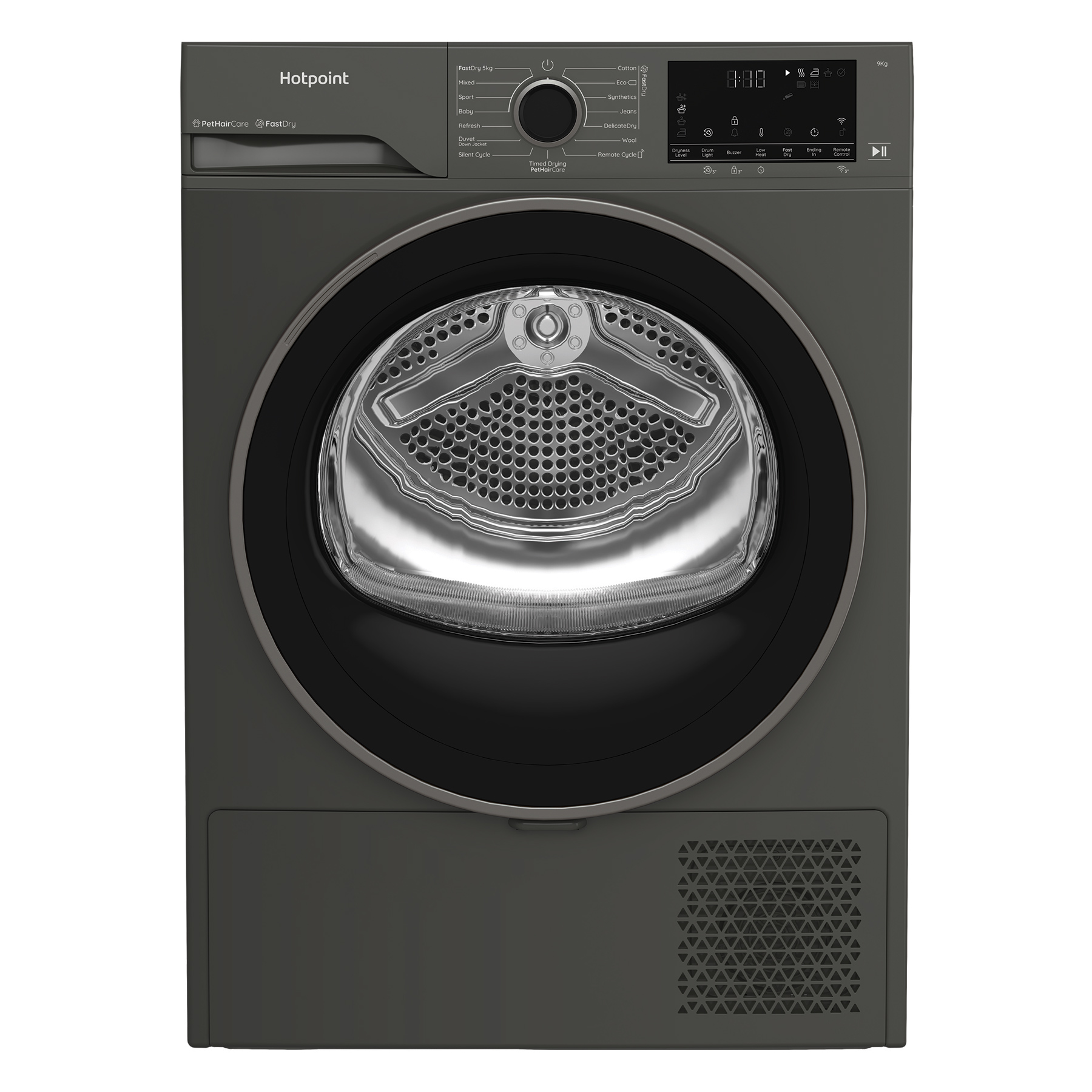 Hotpoint CHD94MGBSUK 9kg Heat Pump Condenser Dryer in Manhattan Grey A