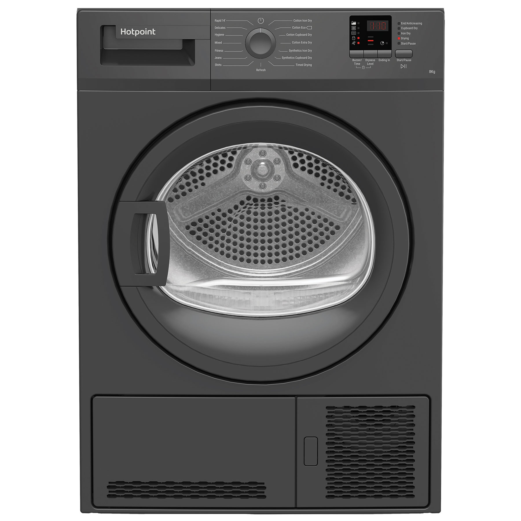Hotpoint CHDC82GGGDUK 8kg Condenser Dryer in Graphite B Rated Sensor D
