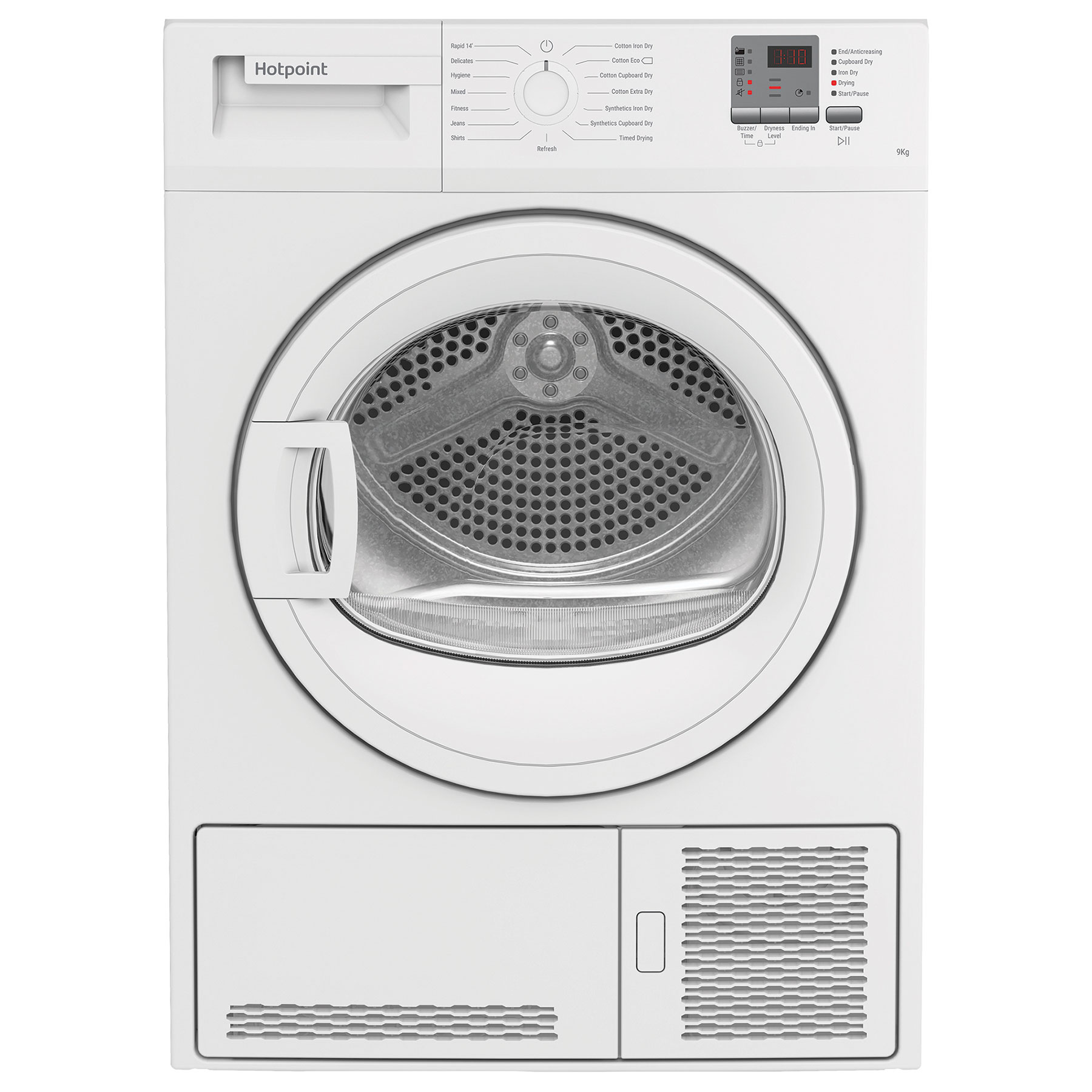 Hotpoint CHDC92WWGDUK 9kg Condenser Dryer in White B Rated Sensor Dryi