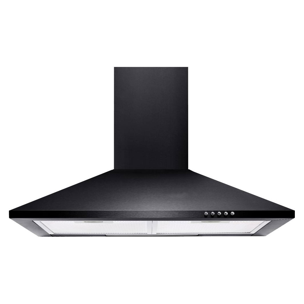 Image of Culina CHIM60BKPF 60cm Chimney Hood in Black 3 Speed Fan