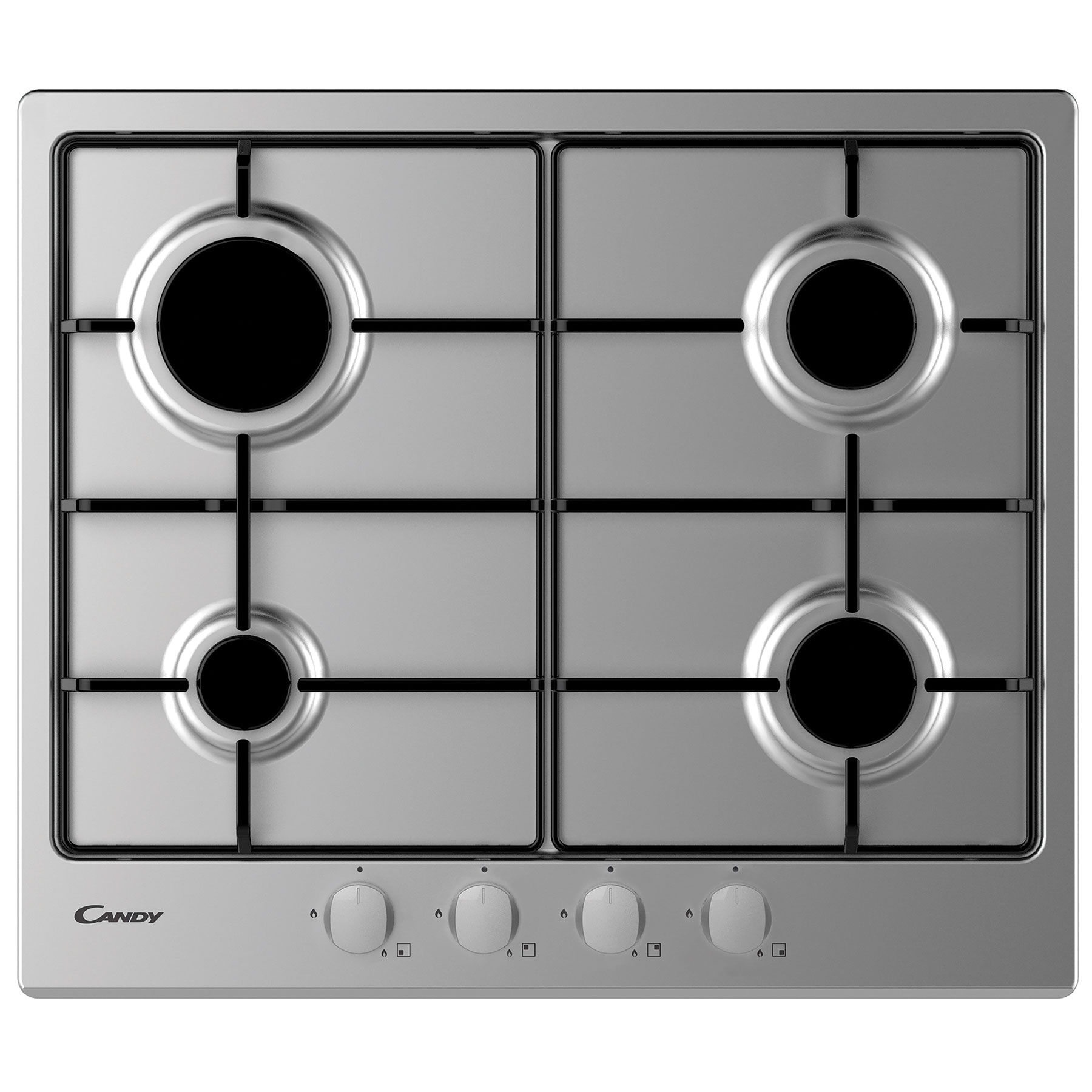 Candy CHW6BRX 60cm 4 Burner Gas Hob in Stainless Steel