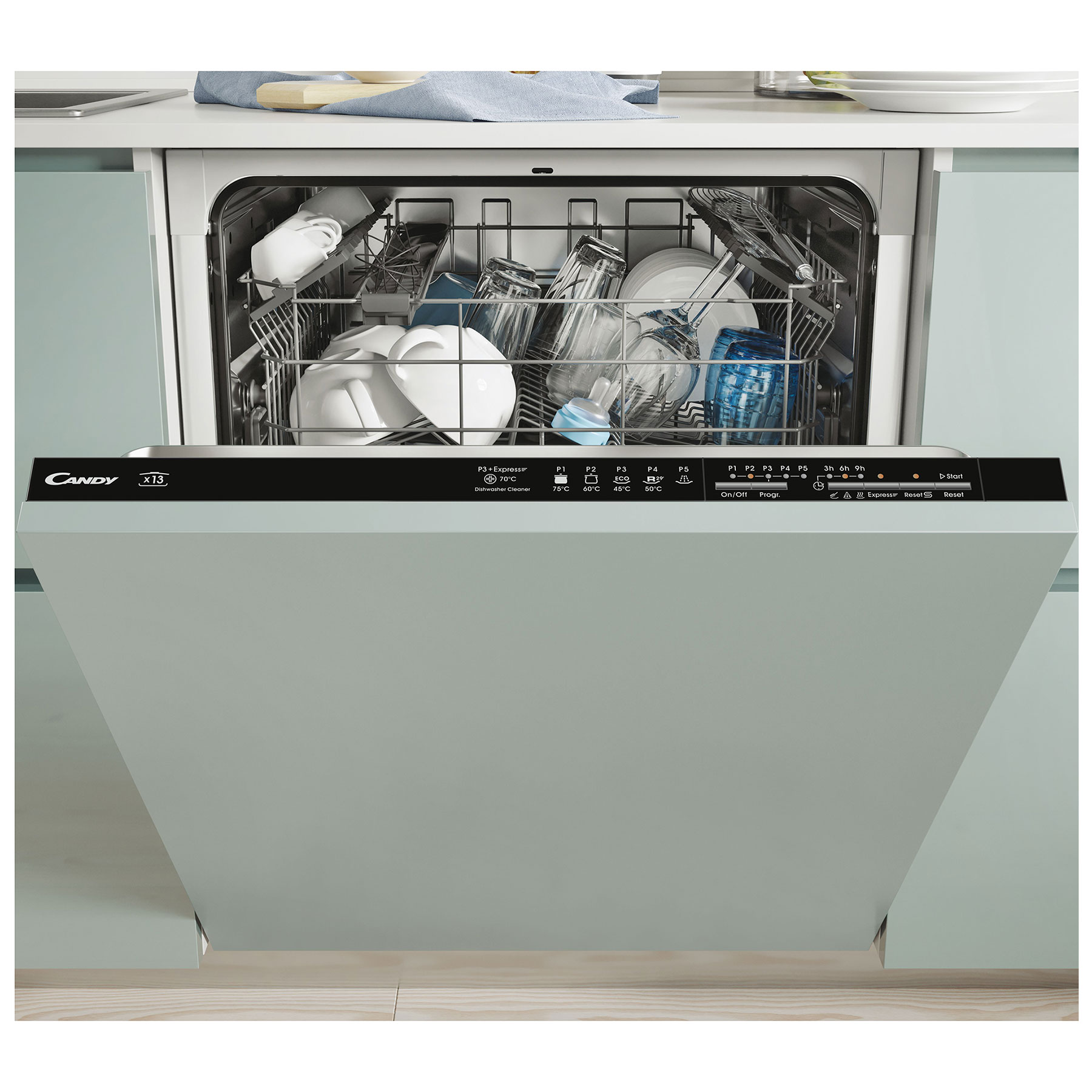 Image of Candy CI3D53L0B0 60cm Fully Integrated Dishwasher 13 Place F Rated