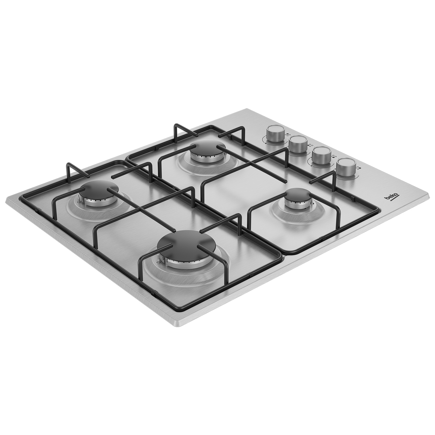 Beko CIHYG21SX 60cm 4 Burner Gas Hob in Stainless Steel, photo 3