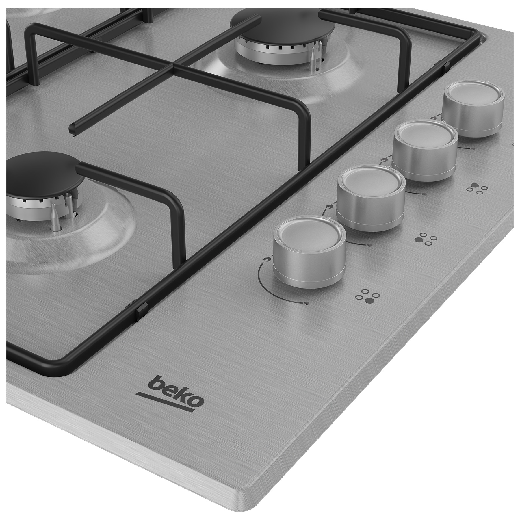 Beko CIHYG21SX 60cm 4 Burner Gas Hob in Stainless Steel, photo 5