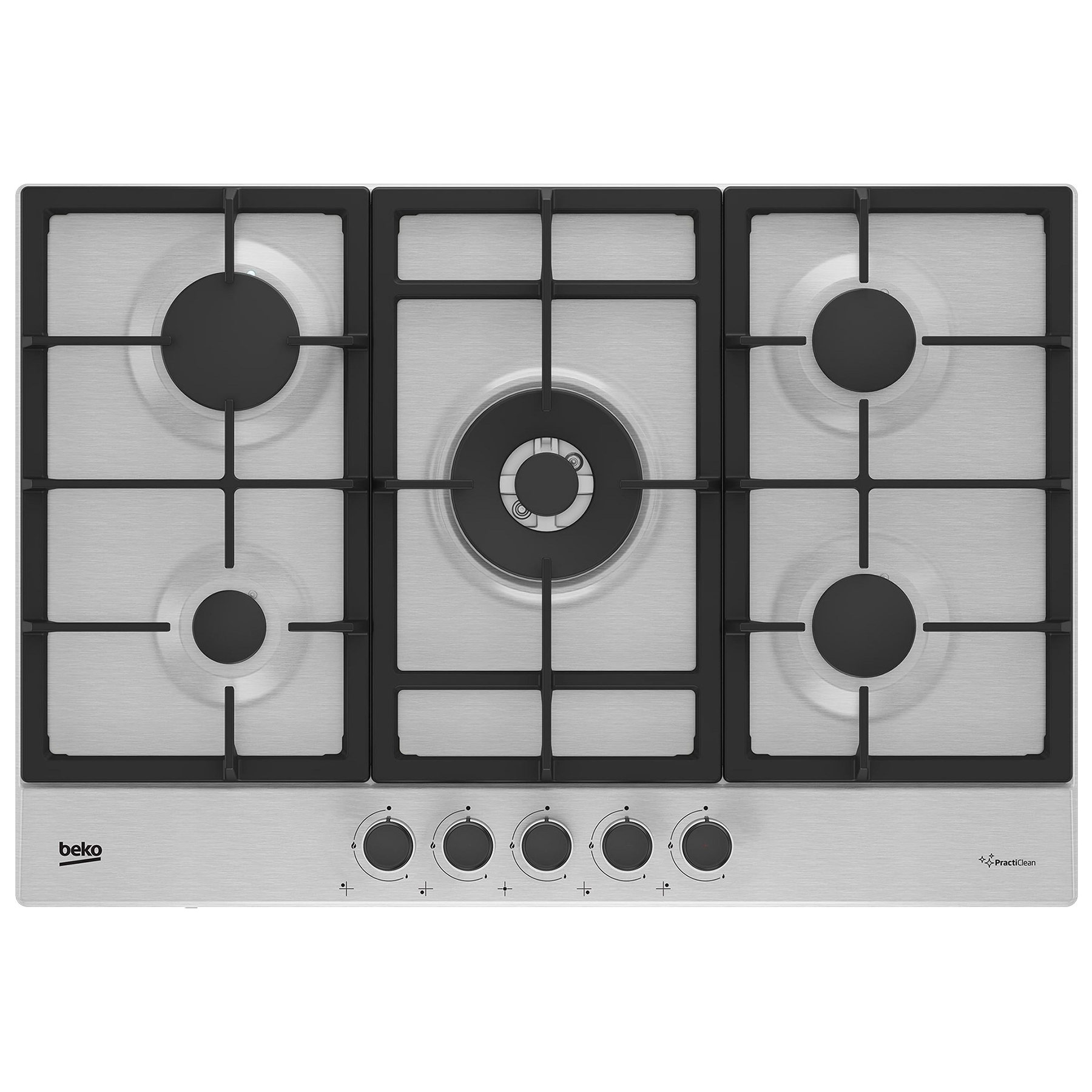 Beko CIHYG32SXE 75cm 5 Burner Gas Hob in Stainless Steel