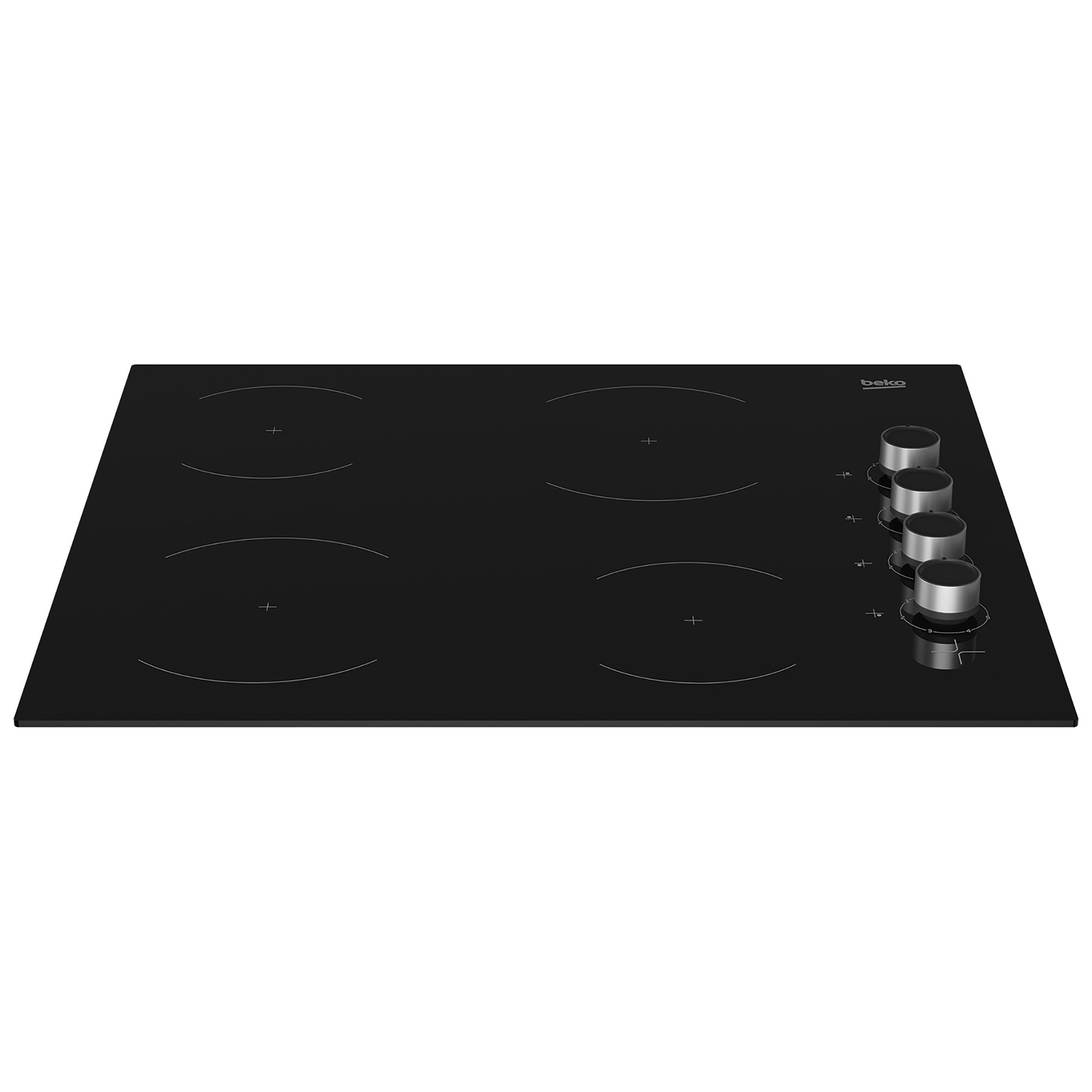 Beko CIHYV21B 60cm 4 Zone Frameless Ceramic Hob in Black, photo 2