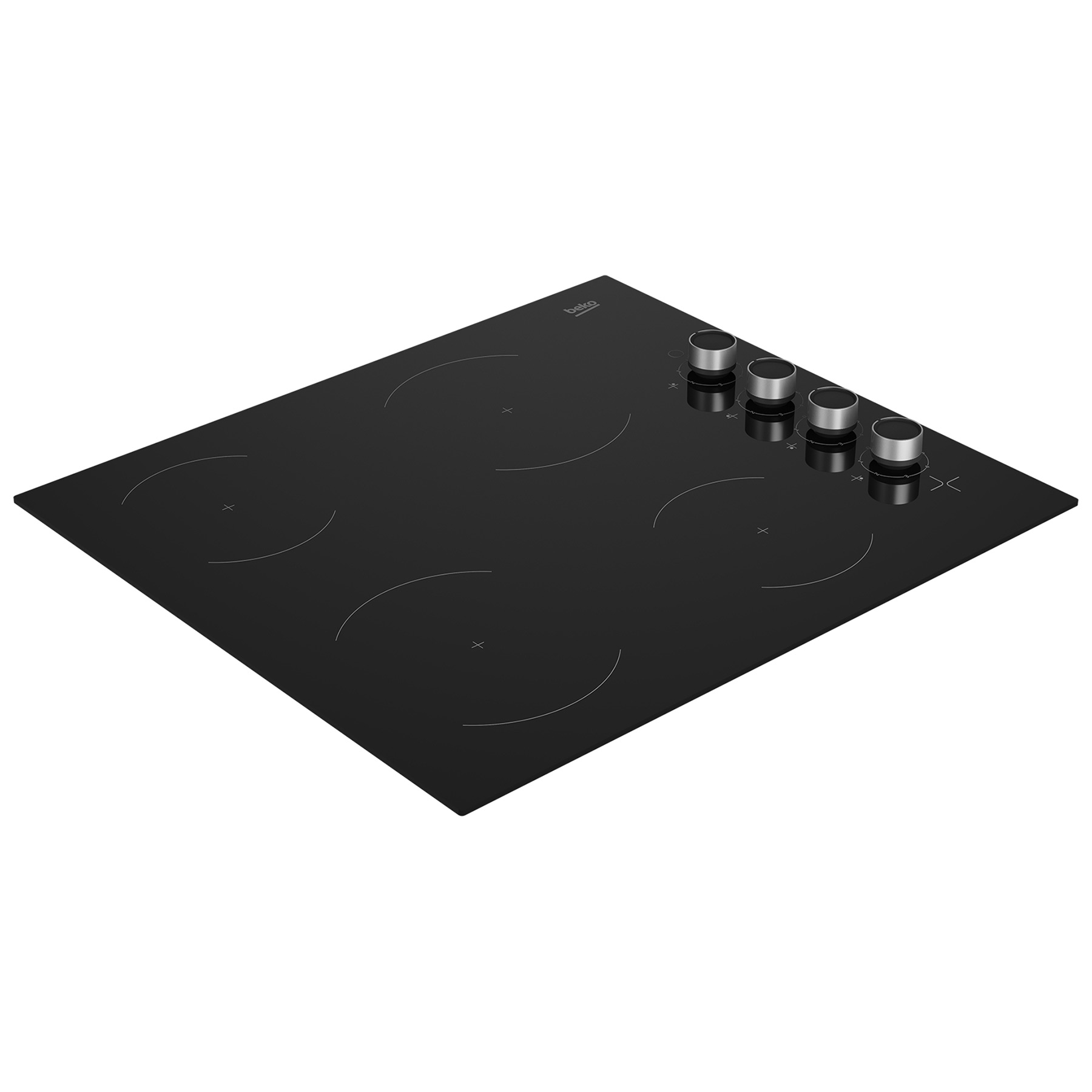 Beko CIHYV21B 60cm 4 Zone Frameless Ceramic Hob in Black, photo 3