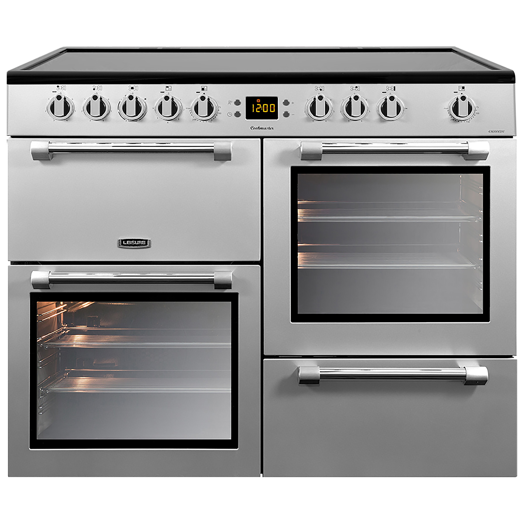 Image of Leisure CK100C210S 100cm COOKMASTER Electric Range Cooker Silver Ceram