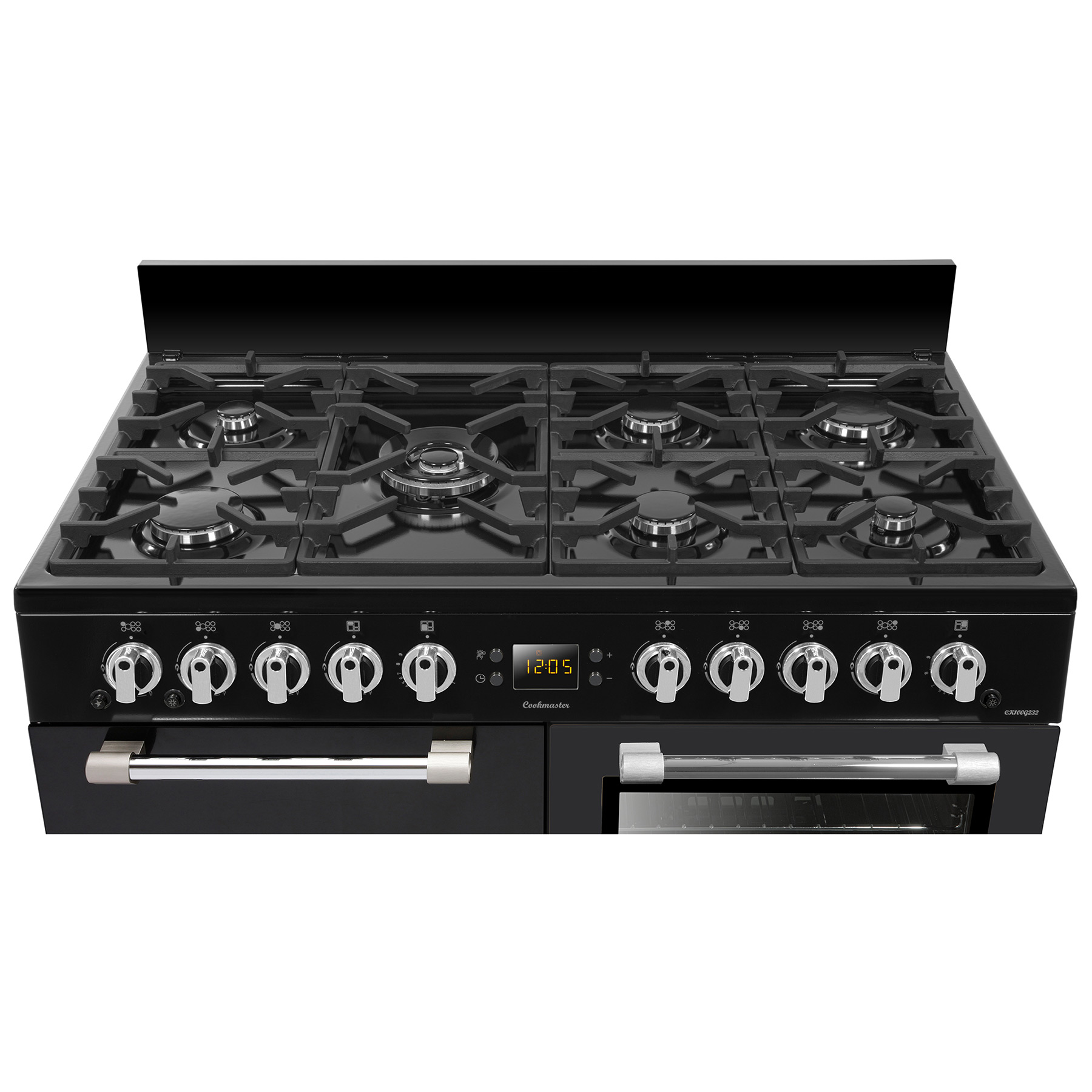 Leisure CK100G232K 100cm Wide Cookmaster Gas Range Cooker in Black, photo 2