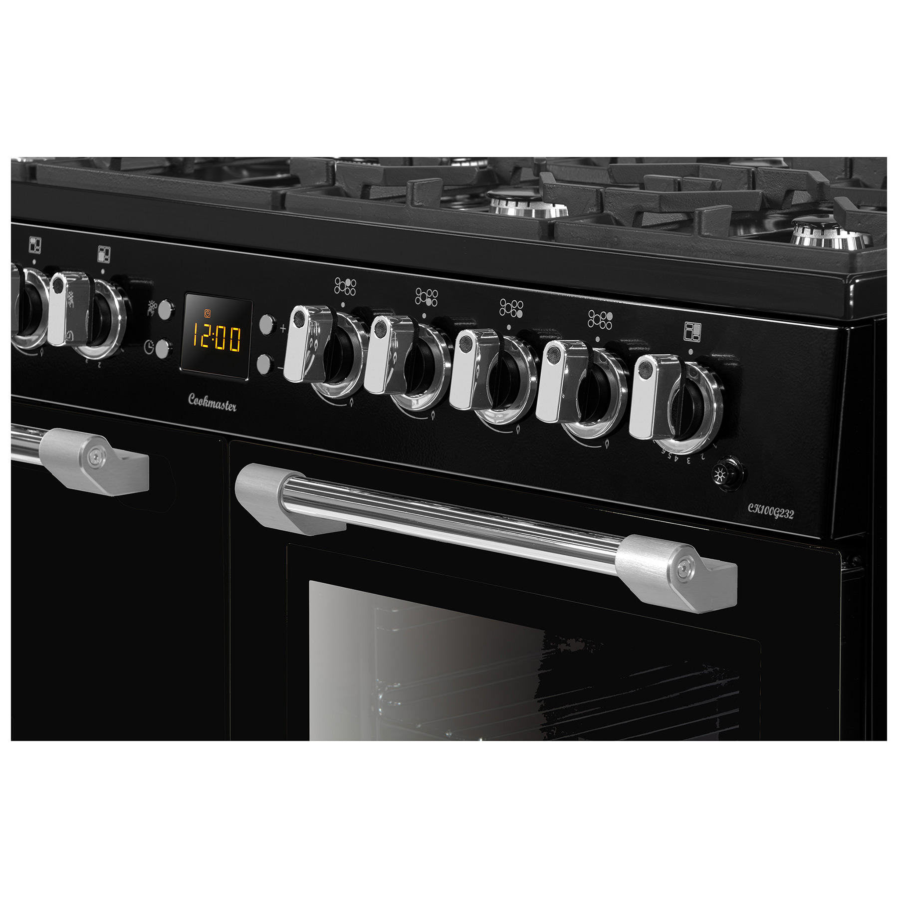 Leisure CK100G232K 100cm Wide Cookmaster Gas Range Cooker in Black, photo 3