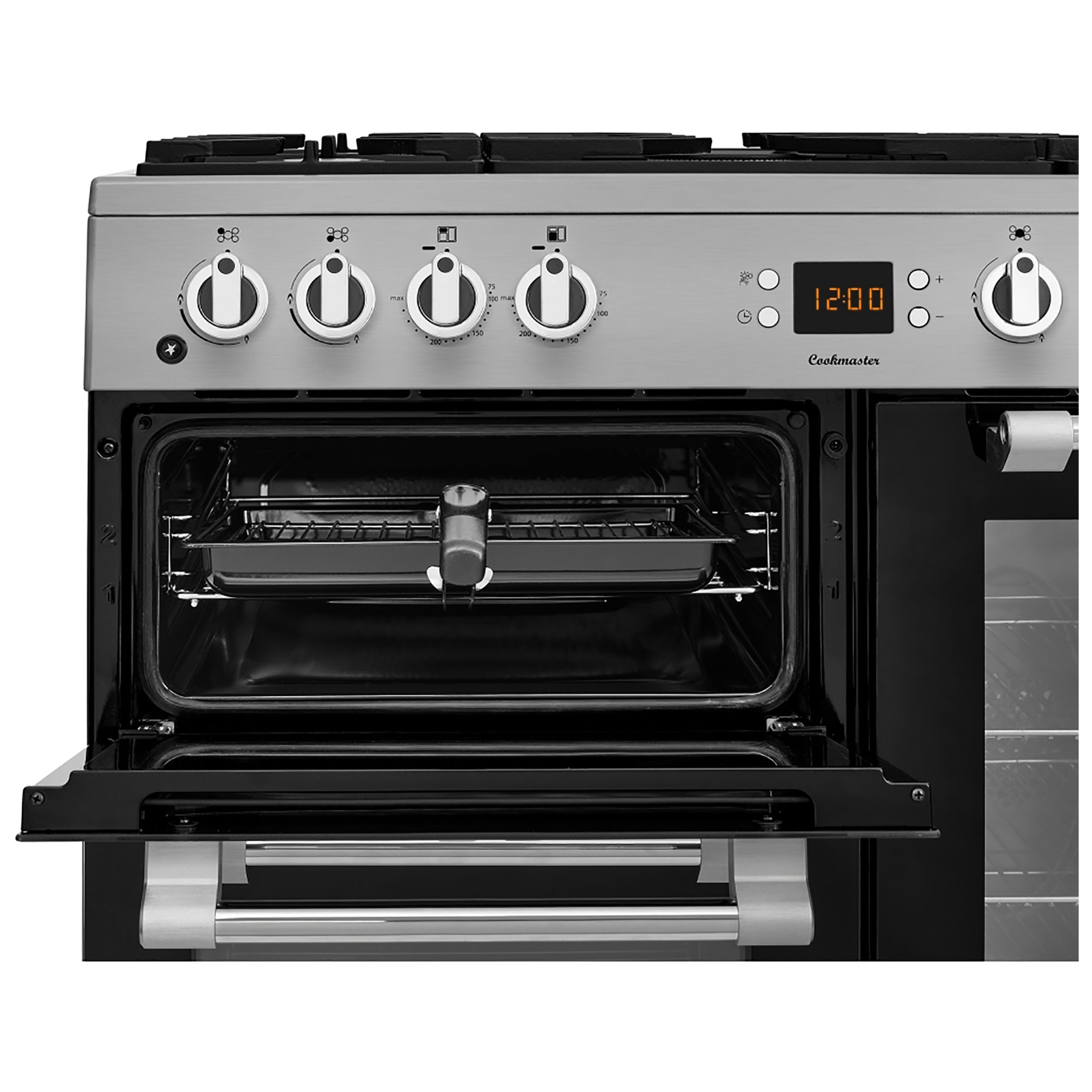 Leisure CK90F530X 90cm Wide Cookmaster Dual Fuel Range Cooker in Stain, photo 4