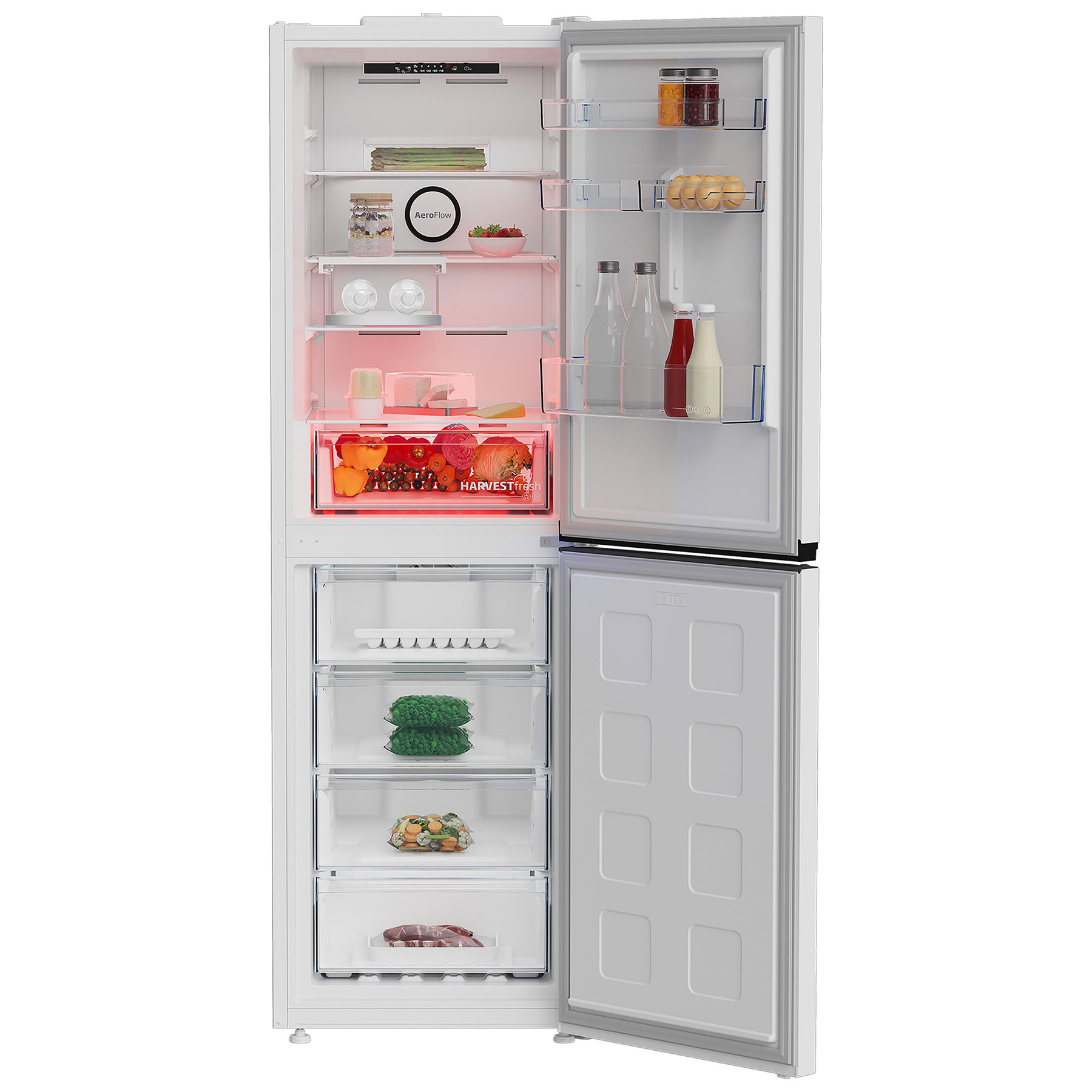 Beko CNG4692VW 192cm High 50 50 Frost Free Fridge Freezer in White 60c, photo 3